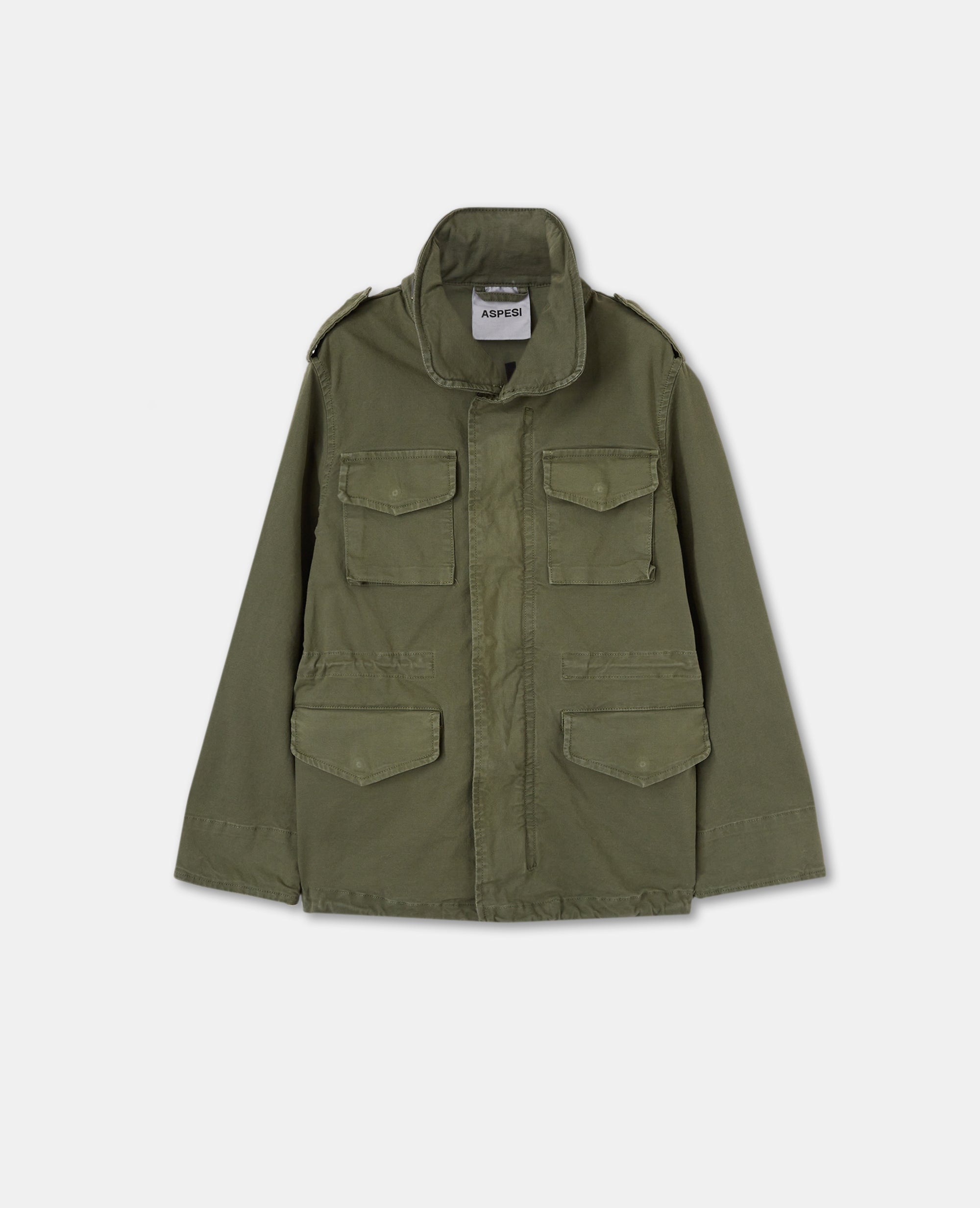 FIELD JACKET IN COTONE CANVAS-MUSCHIO-MOSS GREEN-MUSGO-MOOSGRUN-VERT MOUSSE