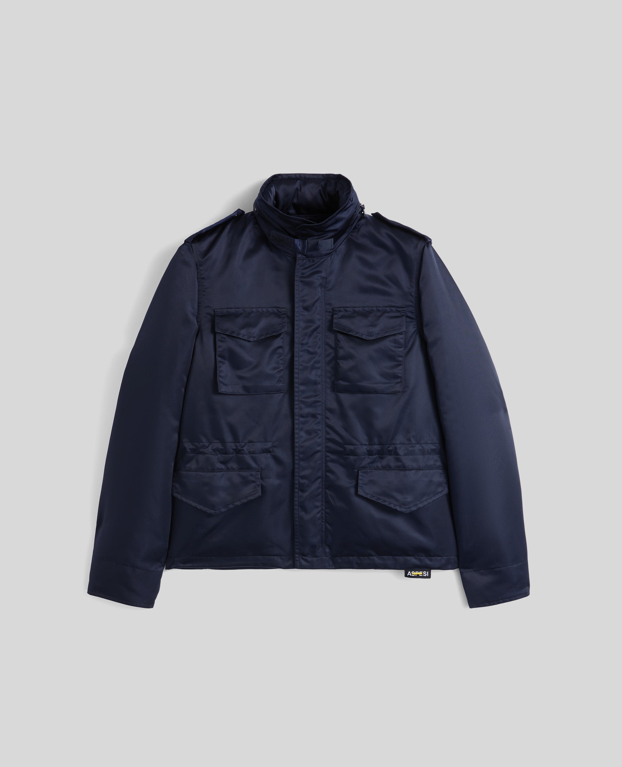 FIELD JACKET IN RASO BOMBER POLIAMMIDE IDROREPELLENTE-NAVY-NAVY-AZUL MARINO-NAVY-NAVY