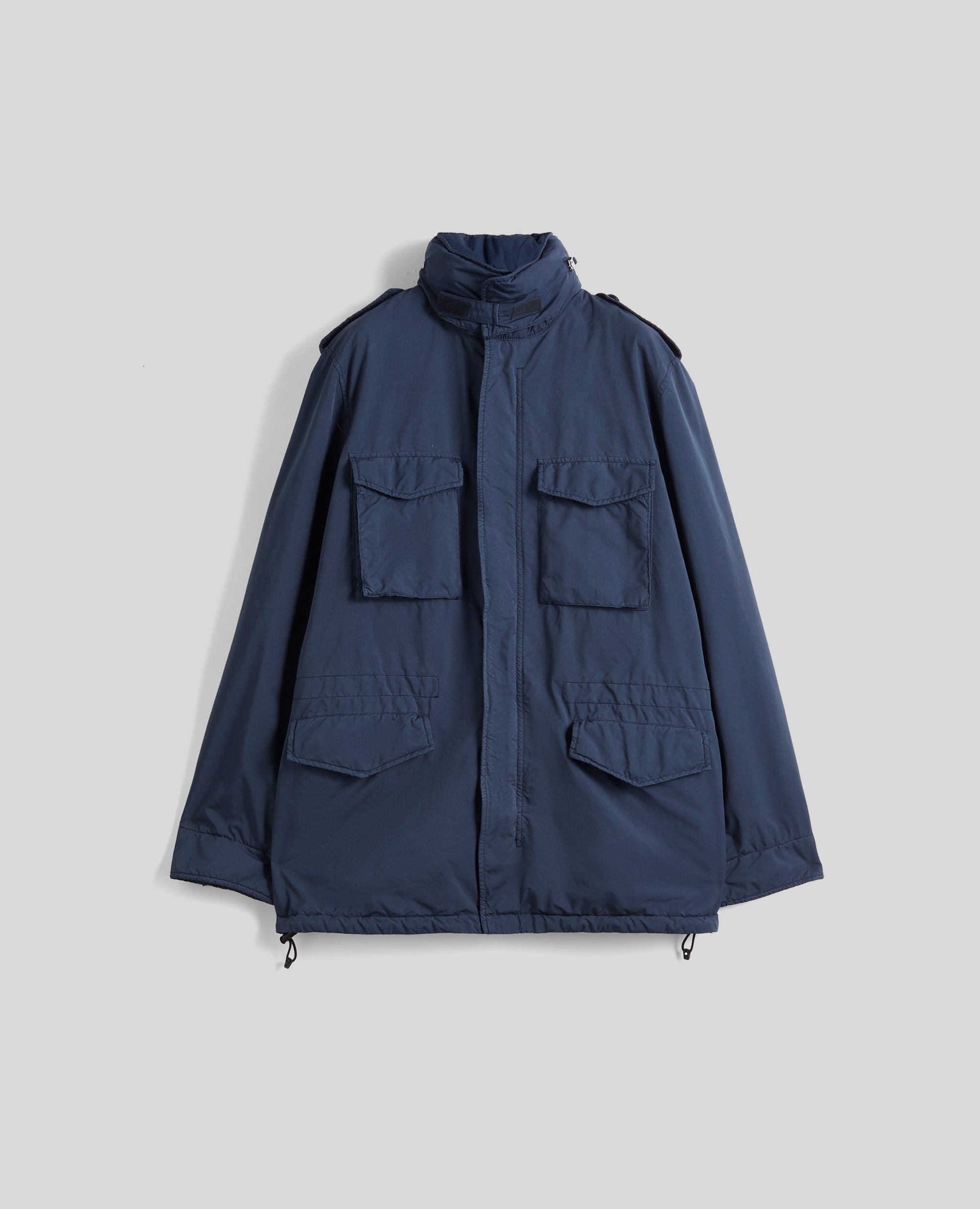 field jacket new camp in nylon tinto capo-BLU-BLUE-AZUL-BLAU-BLEU