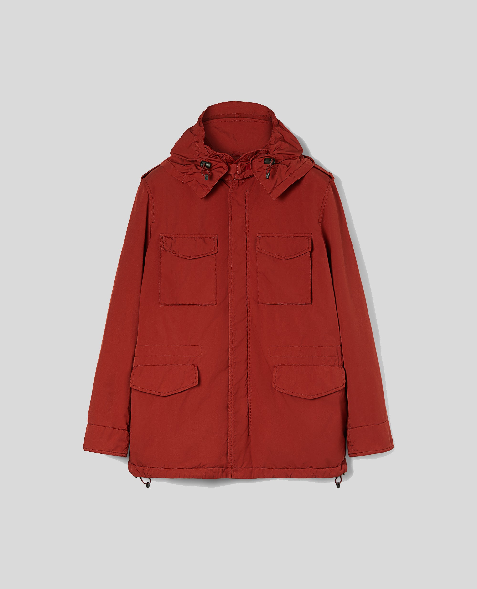 field jacket new camp in nylon tinto capo-MATTONE-BRICK RED-LADRILLO-ZIEGELROT-BRIQUE