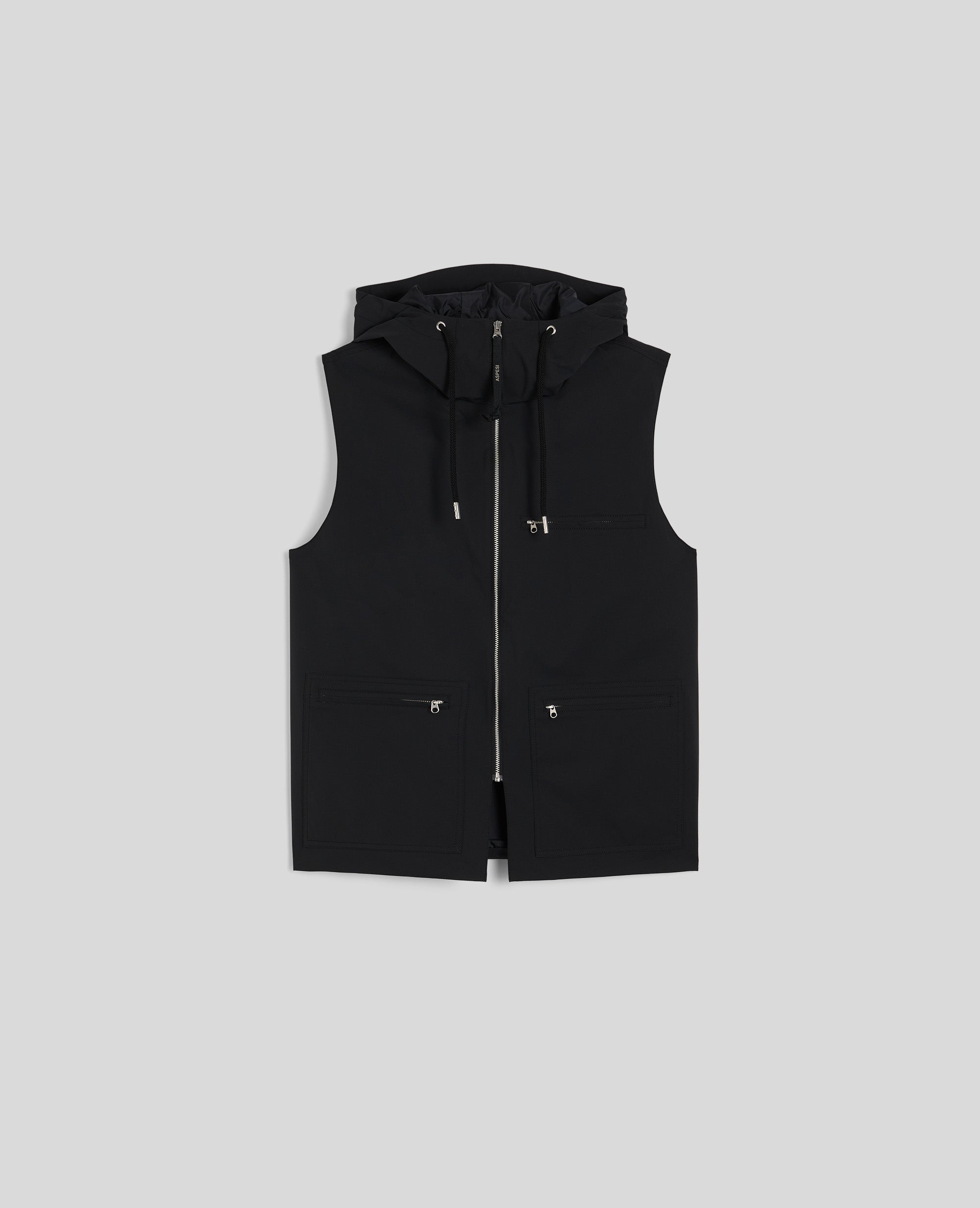 GILET NOMA IN TWILL DI TESSUTO TECNICO-NERO-BLACK-NEGRO-SCHWARZ-NOIR