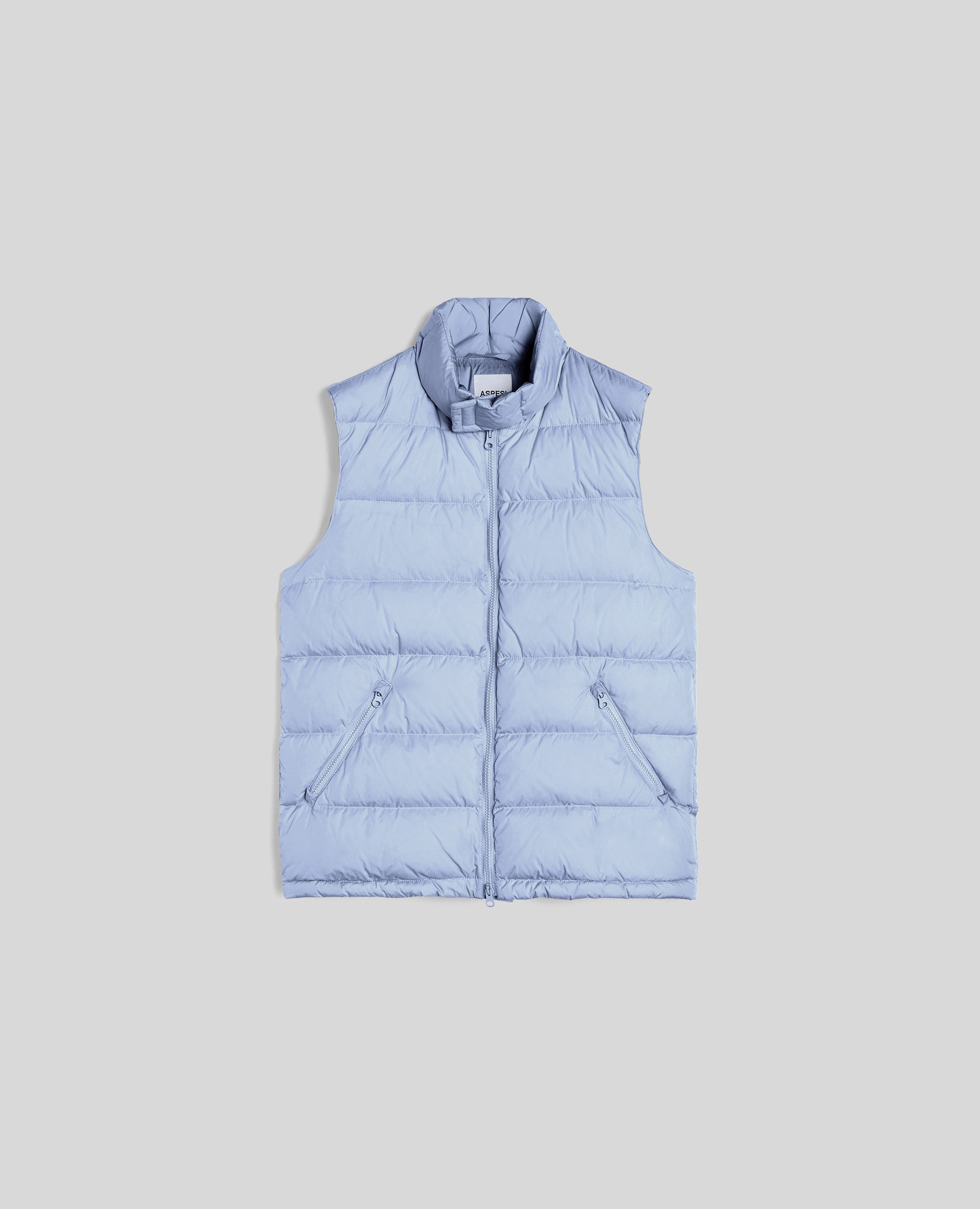 GILET PIUMA SLIM RE IN NYLON RICICLATO-AZZURRO-SKY BLUE-AZUL CLARO-HIMMELBLAU-BLEU CIEL