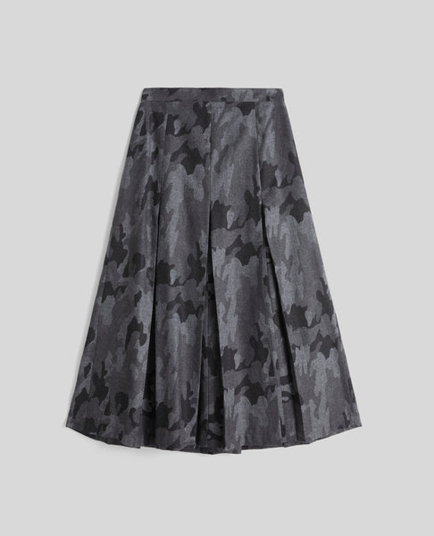 Camouflage flannel midi skirt Aspesi ASPESI