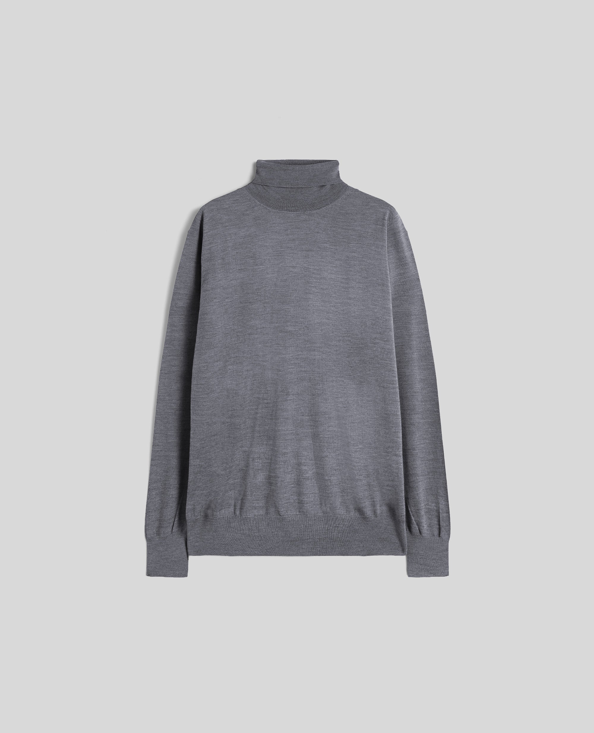 MAGLIA DOLCEVITA IN LANA MERINO-GRIGIO-GREY-GRIS-GRAU-GRIS