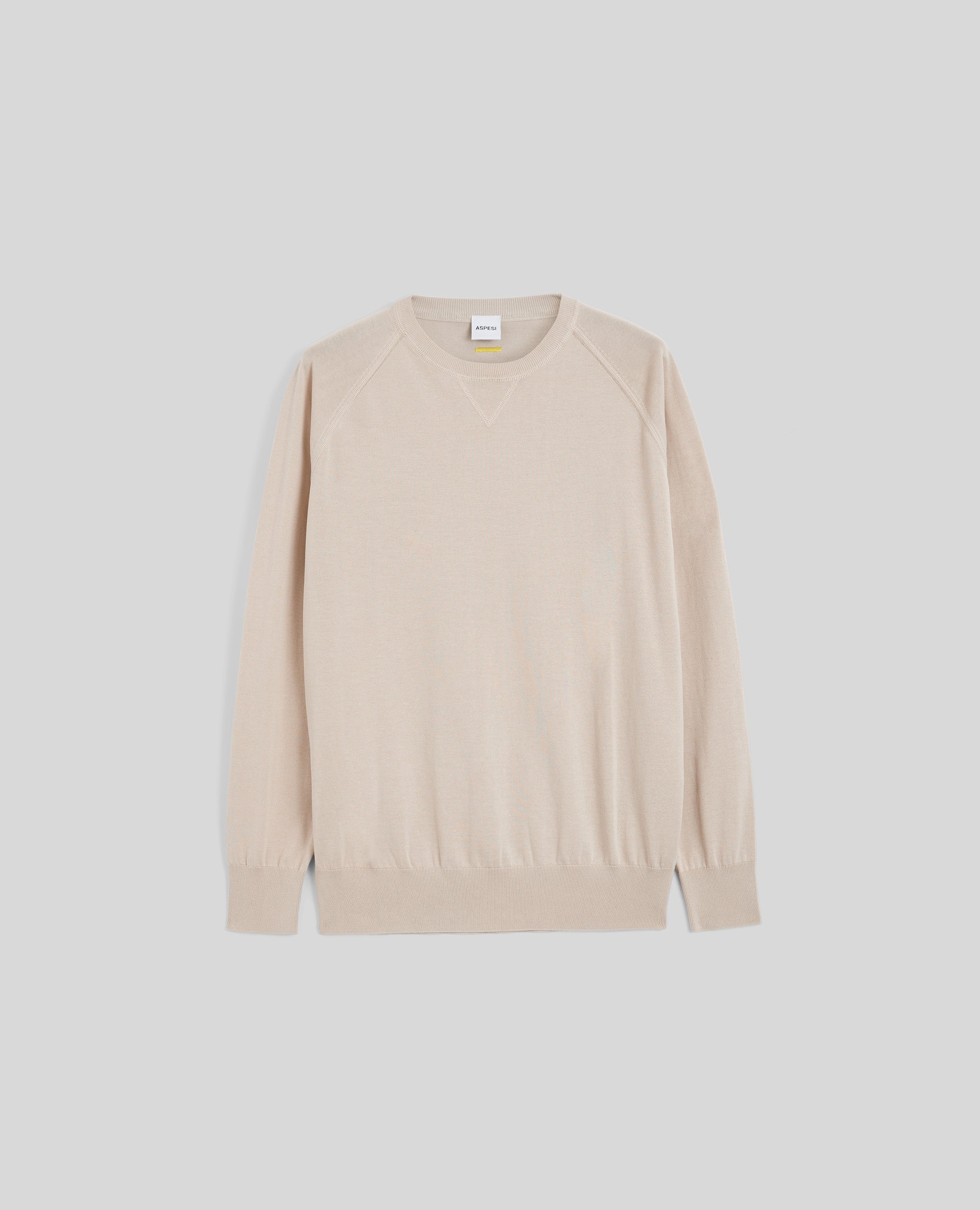 MAGLIA IN COTONE CON MANICHE RAGLAN-SABBIA-SAND-ARENA-SAND-SABLE