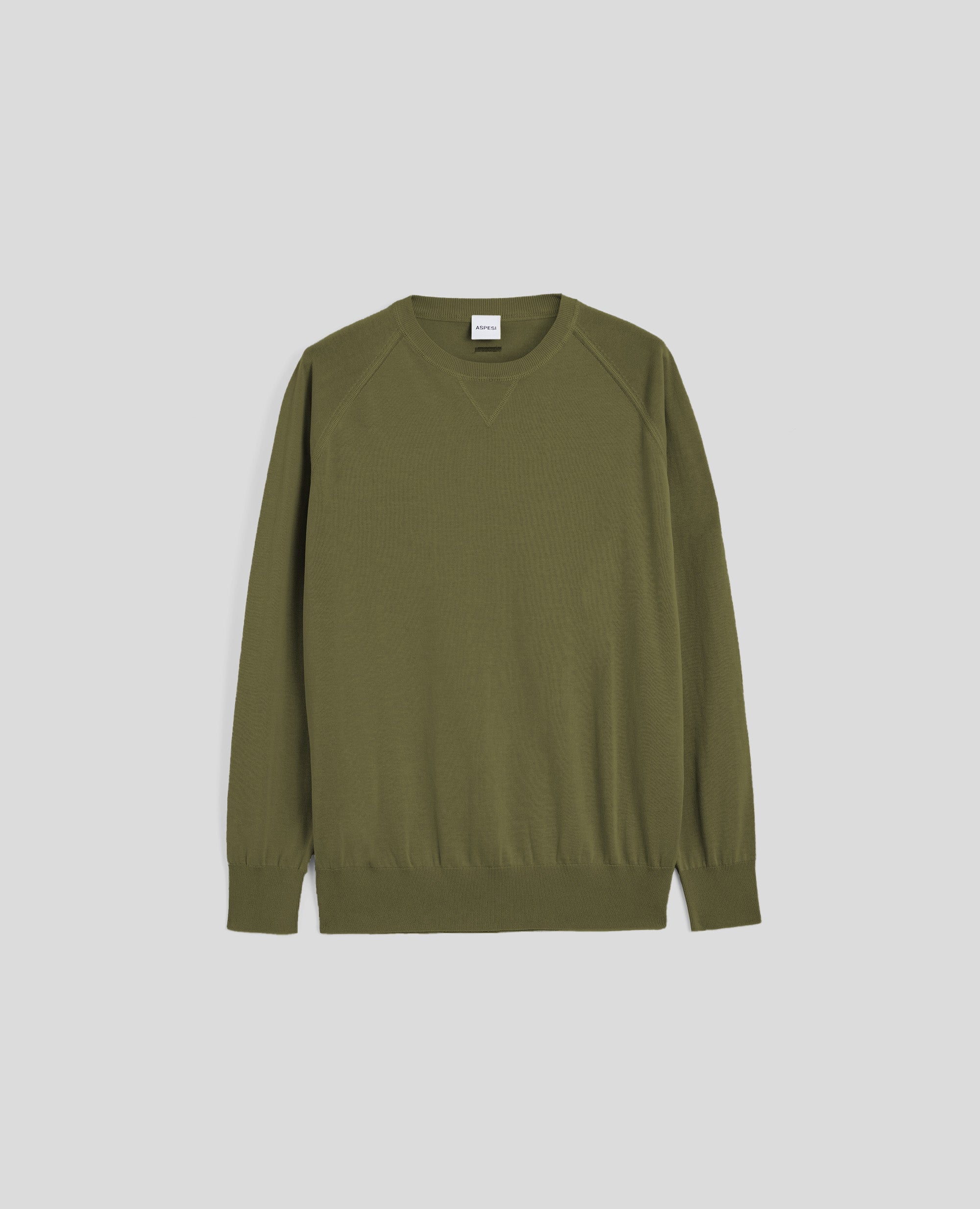 MAGLIA IN COTONE CON MANICHE RAGLAN-VERDE-GREEN-VERDE-GRUN-VERT