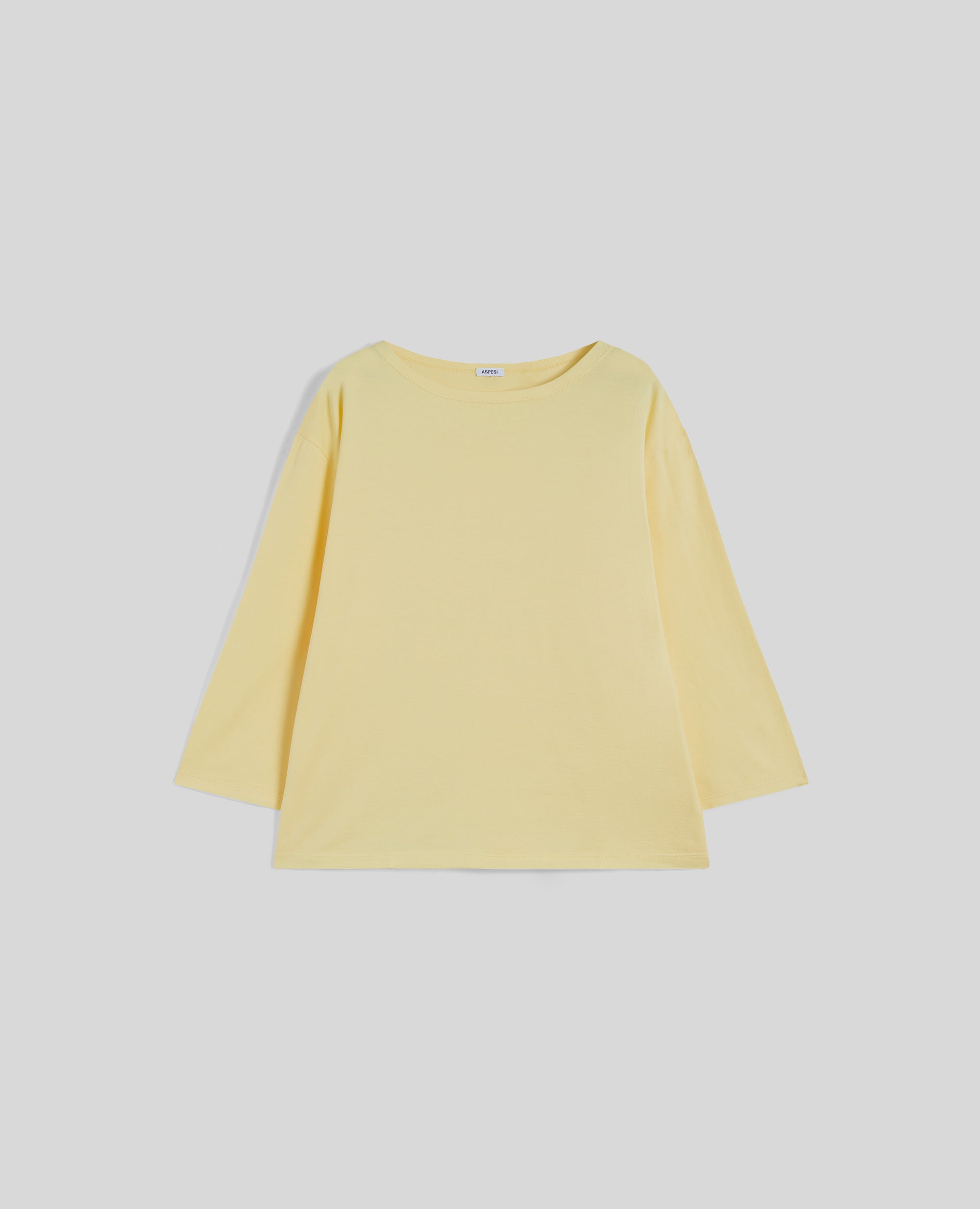 MAGLIA IN JERSEY DI COTONE-GIALLO-YELLOW-AMARILLO-GELB-JAUNE