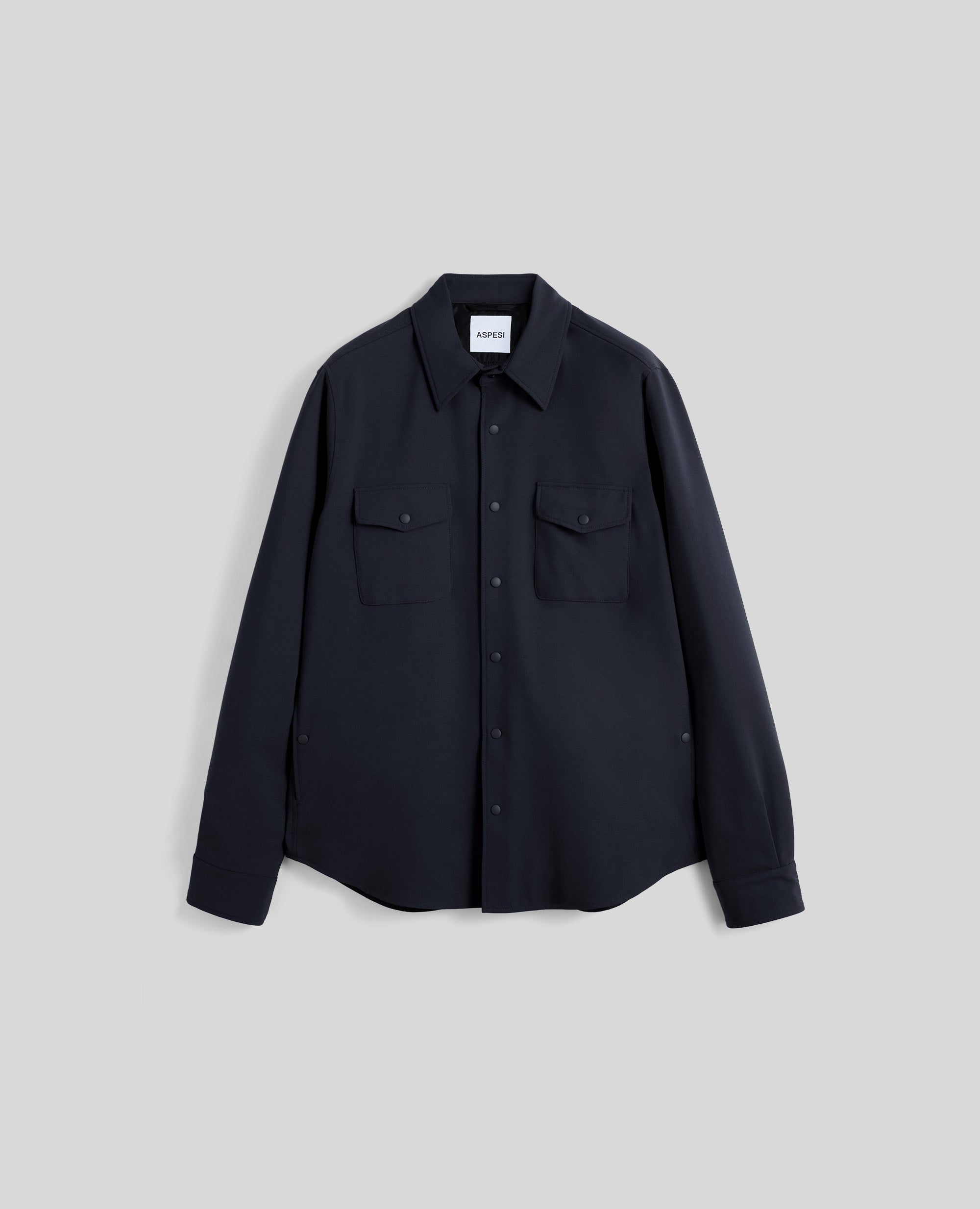 OVERSHIRT IN FLANELLA IMBOTTITA-NAVY-NAVY-AZUL MARINO-NAVY-NAVY