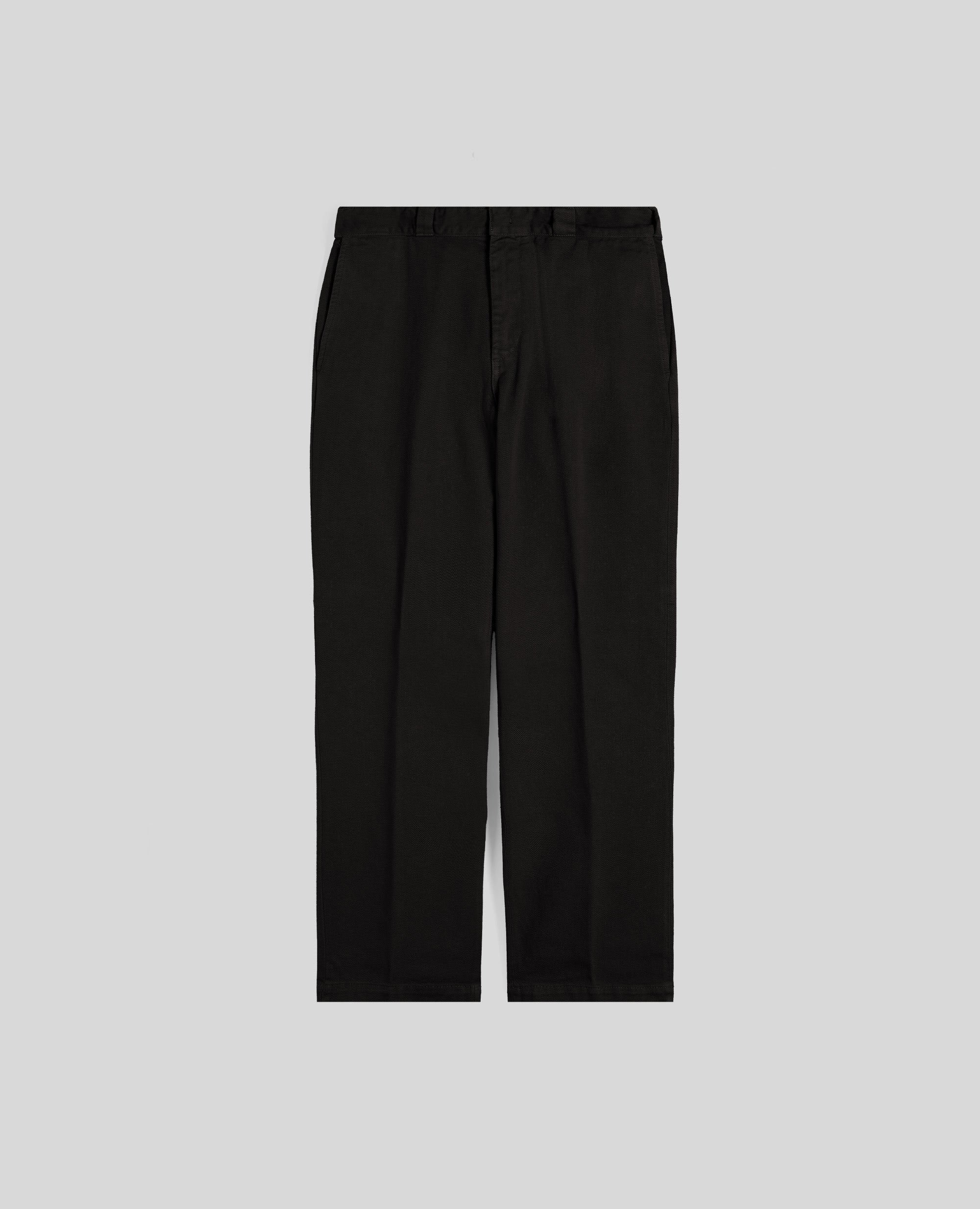 PANTALONE ADRIEN IN GABARDINA DI COTONE-NERO-BLACK-NEGRO-SCHWARZ-NOIR