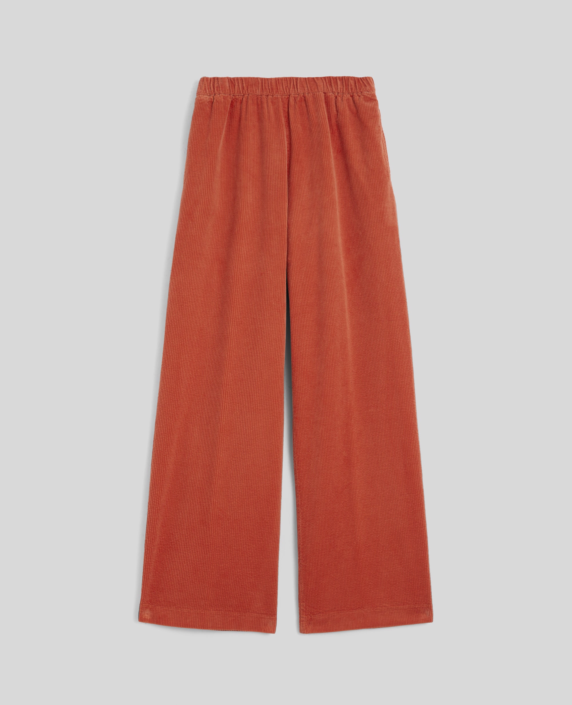 PANTALONE AMPIO IN VELLUTO A COSTE-ARANCIO-ORANGE-NARANJA-ORANGE-ORANGE