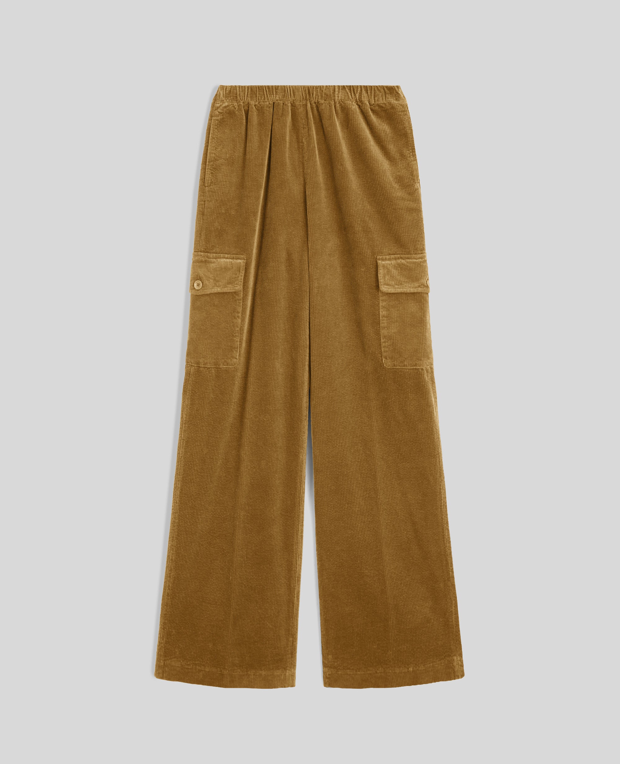 PANTALONE CARGO IN VELLUTO A COSTE-CANNELLA-CINNAMON-CANELA-ZIMT-CANNELLE