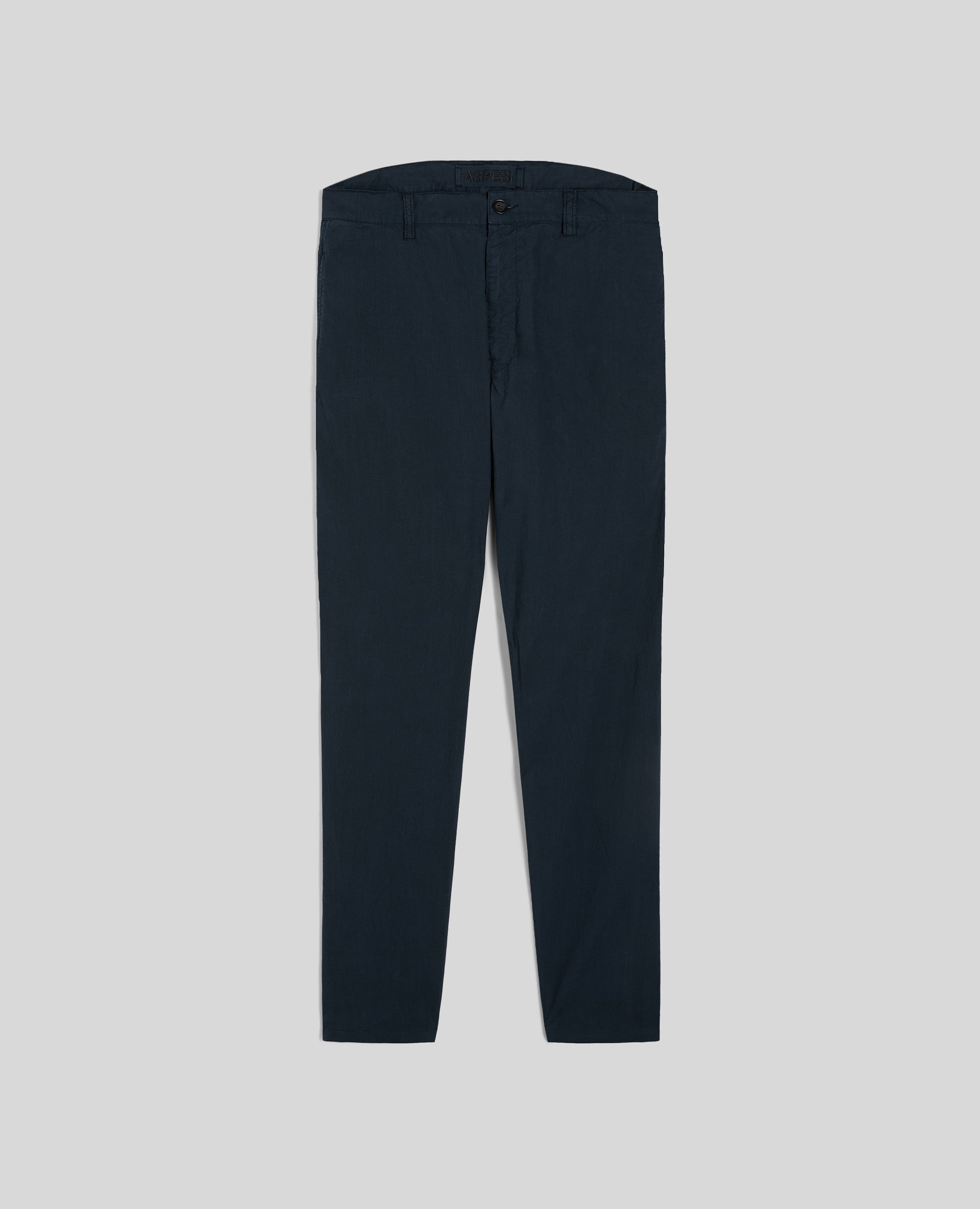 PANTALONE CHINO IN GABARDINA DI COTONE-NAVY-NAVY-AZUL MARINO-NAVY-NAVY