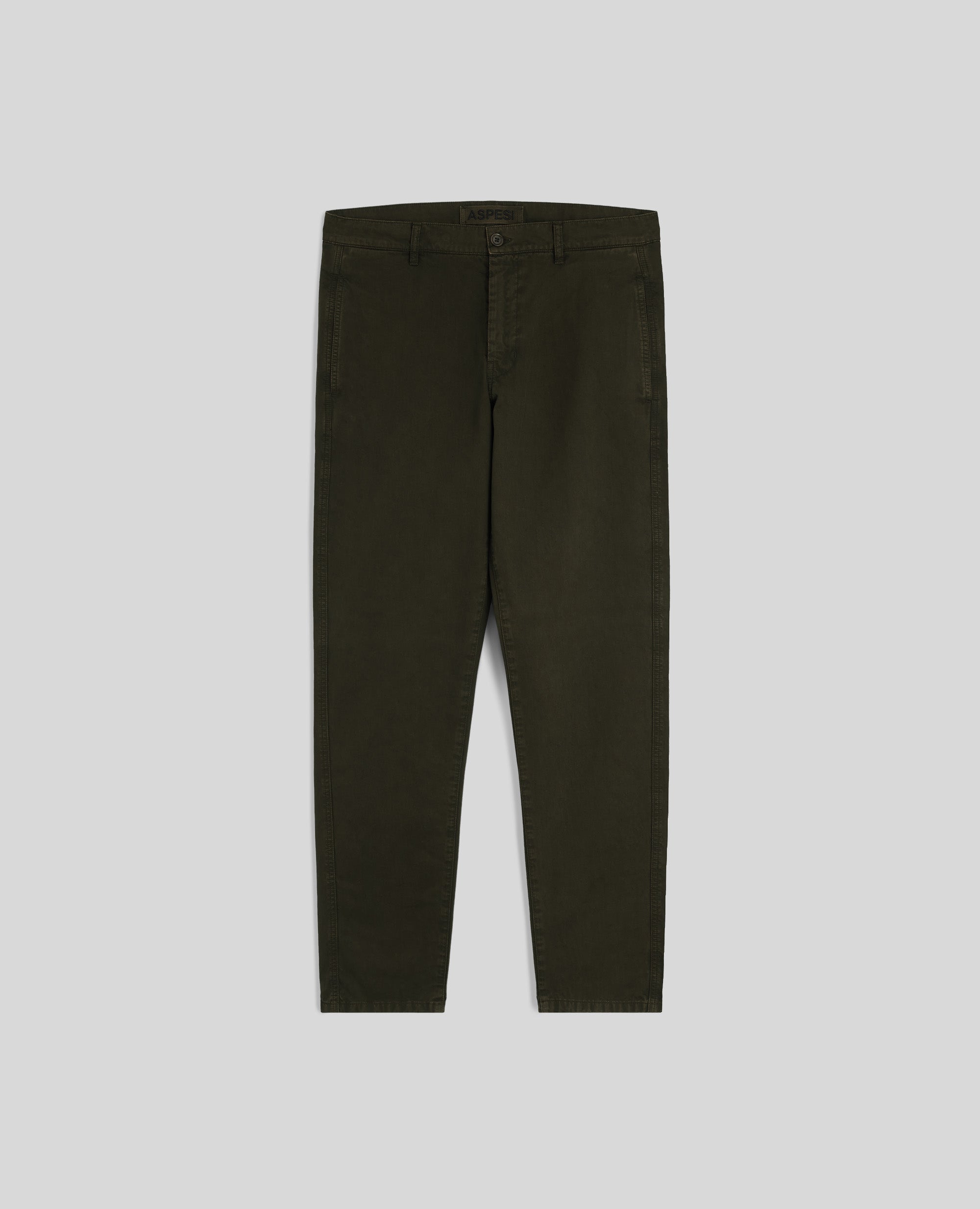 PANTALONE CHINO IN GABARDINA-MILITARE-MILITARY-MILITAR-MILITAR-MILITAIRE