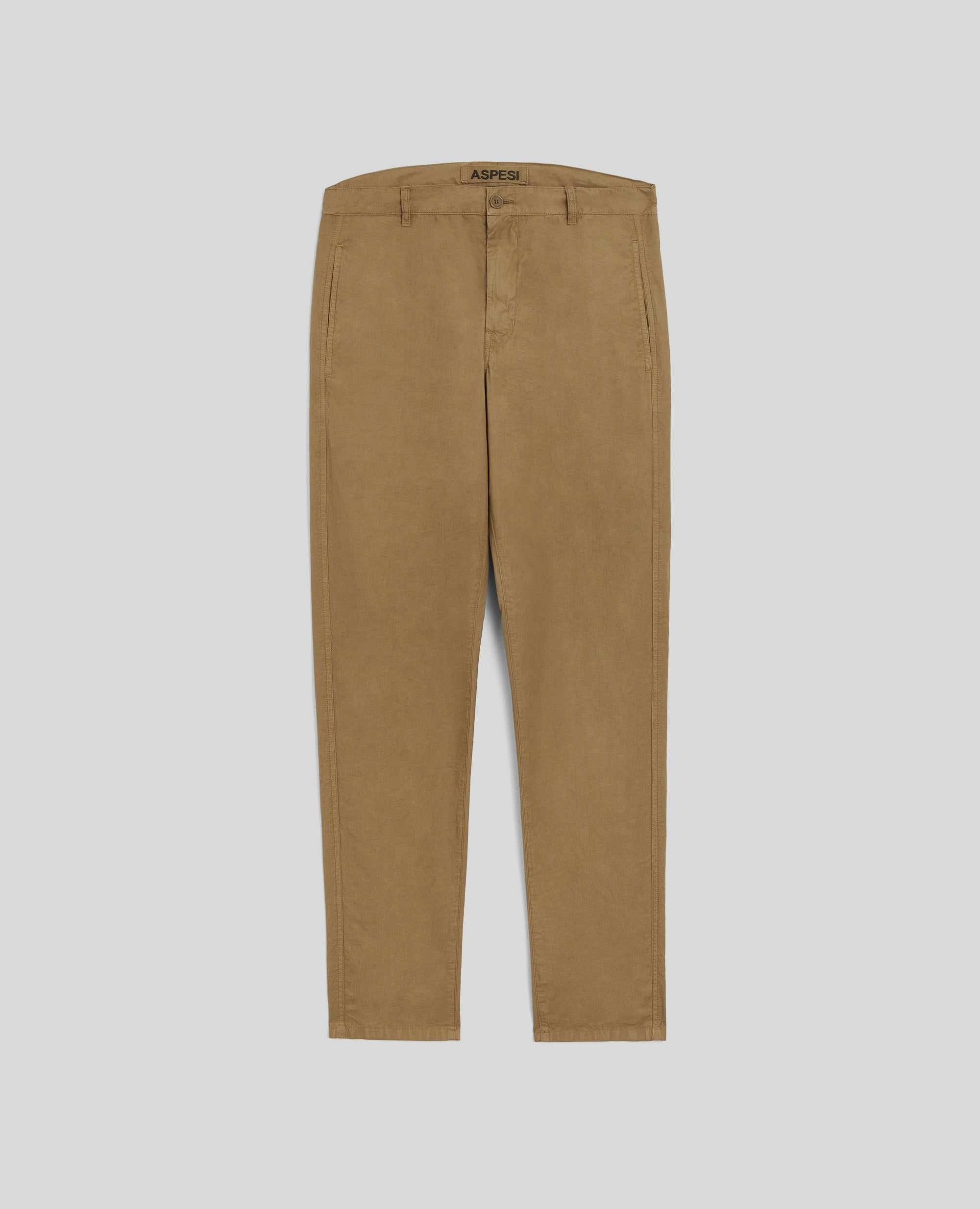 PANTALONE CHINO IN POPELINE DI COTONE-TERRA-EARTH-TIERRA-ERDE-TERRE