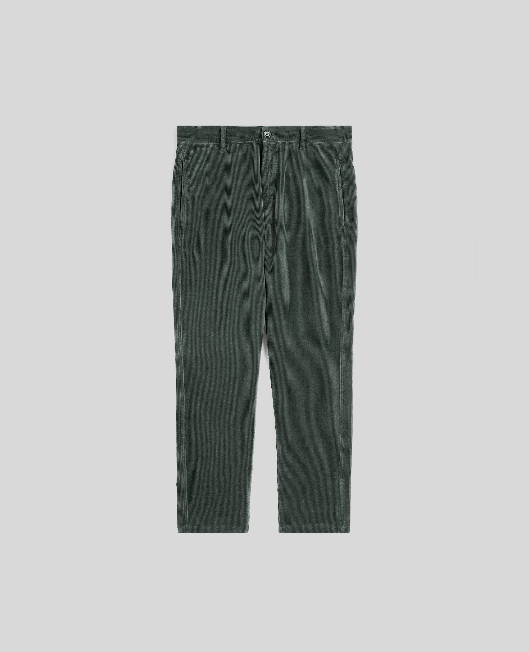 PANTALONE CHINO IN VELLUTO A COSTE-VERDONE-DARK GREEN-VERDER¢N-DUNKELGRUN-VERT FONCE