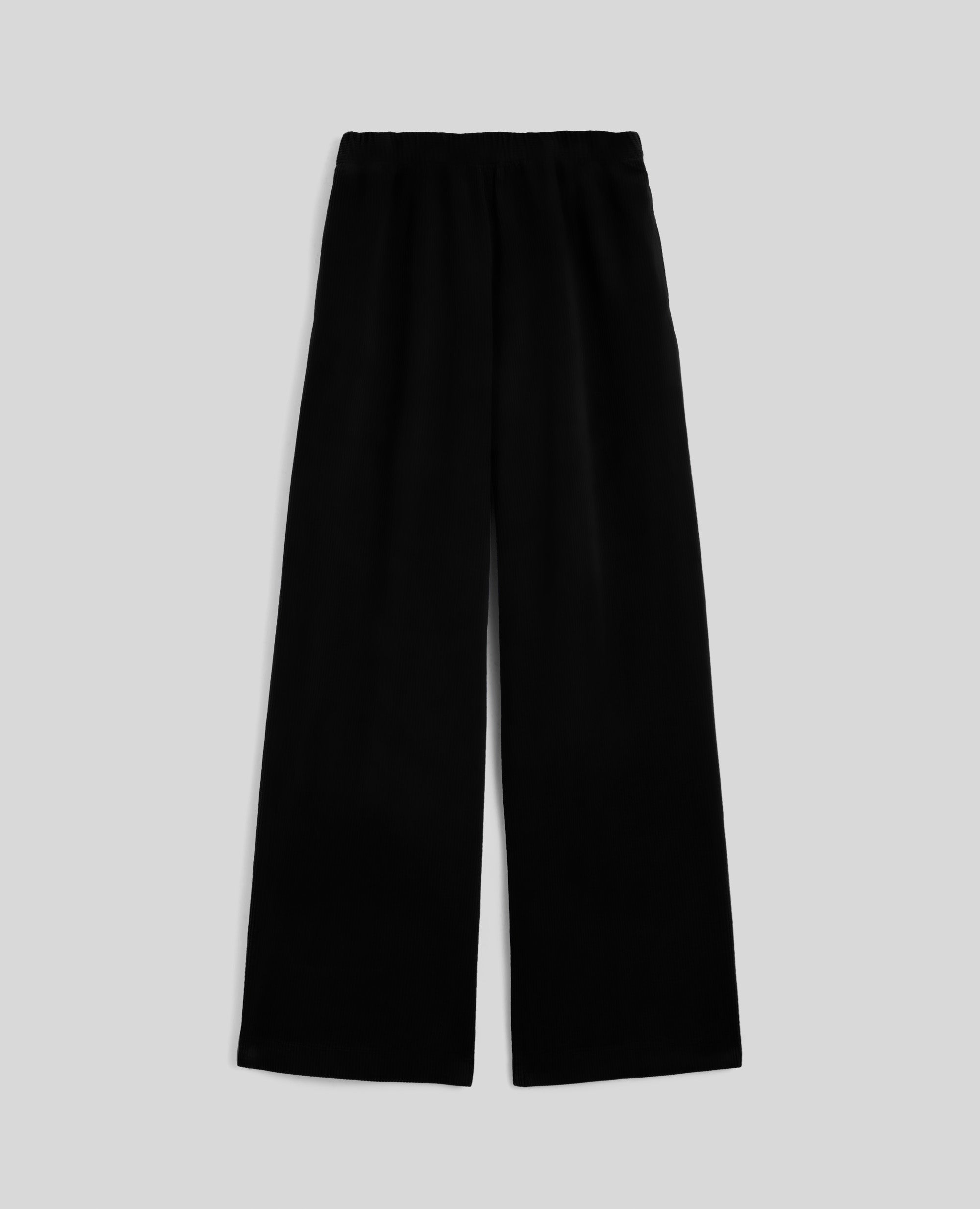 PANTALONE IN CADY CREPE CON ELASTICO-NERO-BLACK-NEGRO-SCHWARZ-NOIR