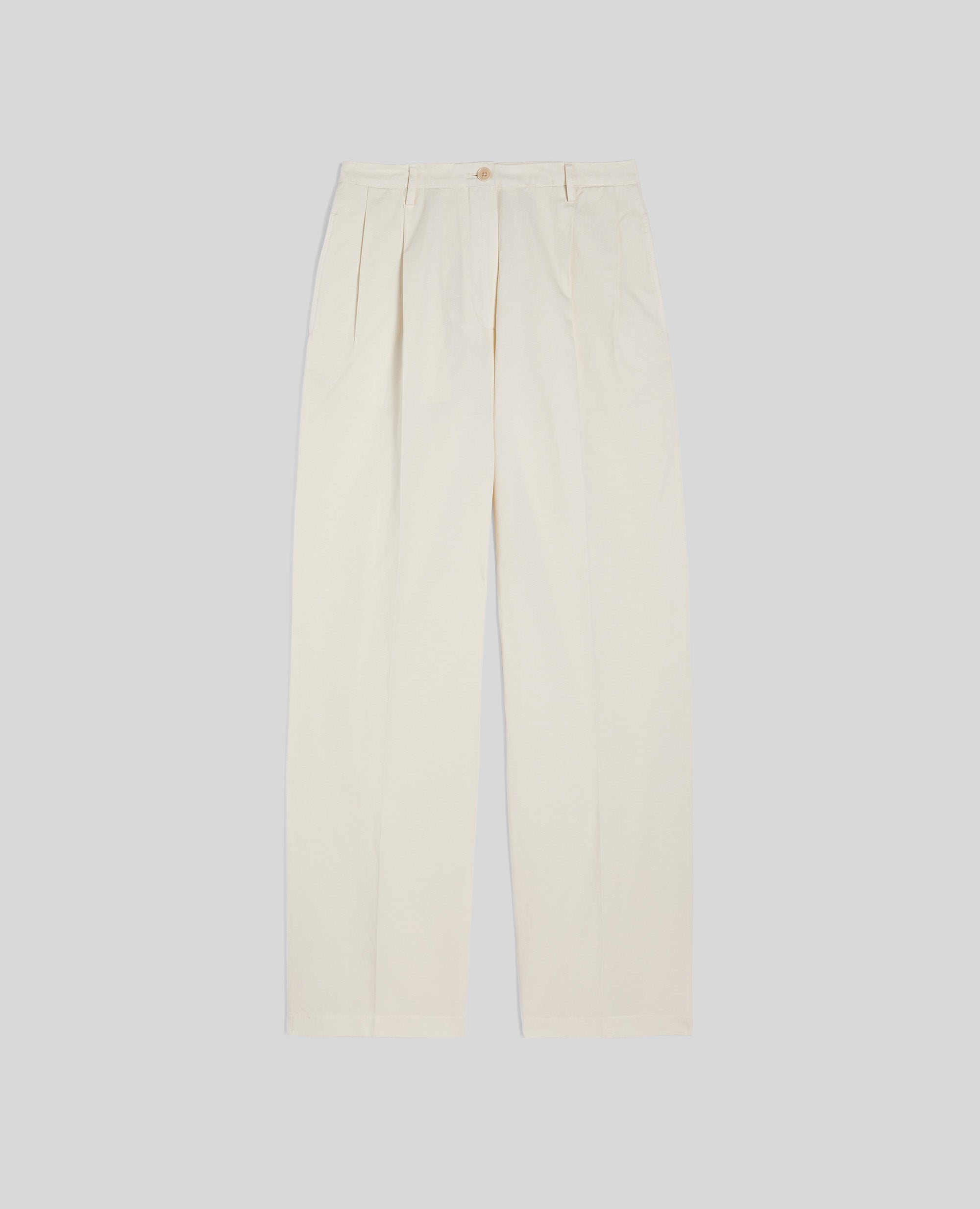 PANTALONE IN CAVALRY DI LINO E COTONE-NATURALE-NATURAL-NATURAL-NATURLICH-NATUREL