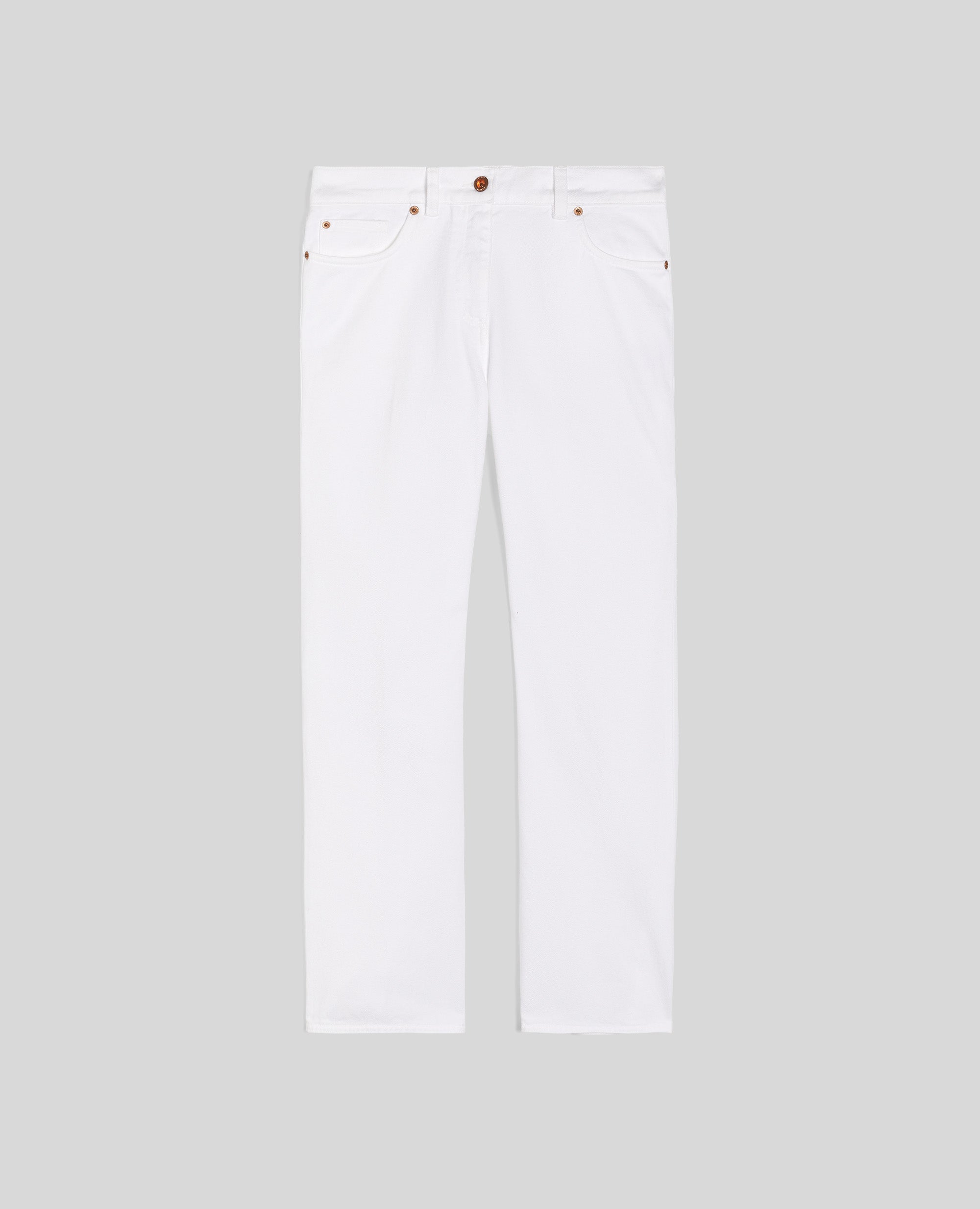 PANTALONE IN DENIM-BIANCO-WHITE-BLANCO-WEISS-BLANC