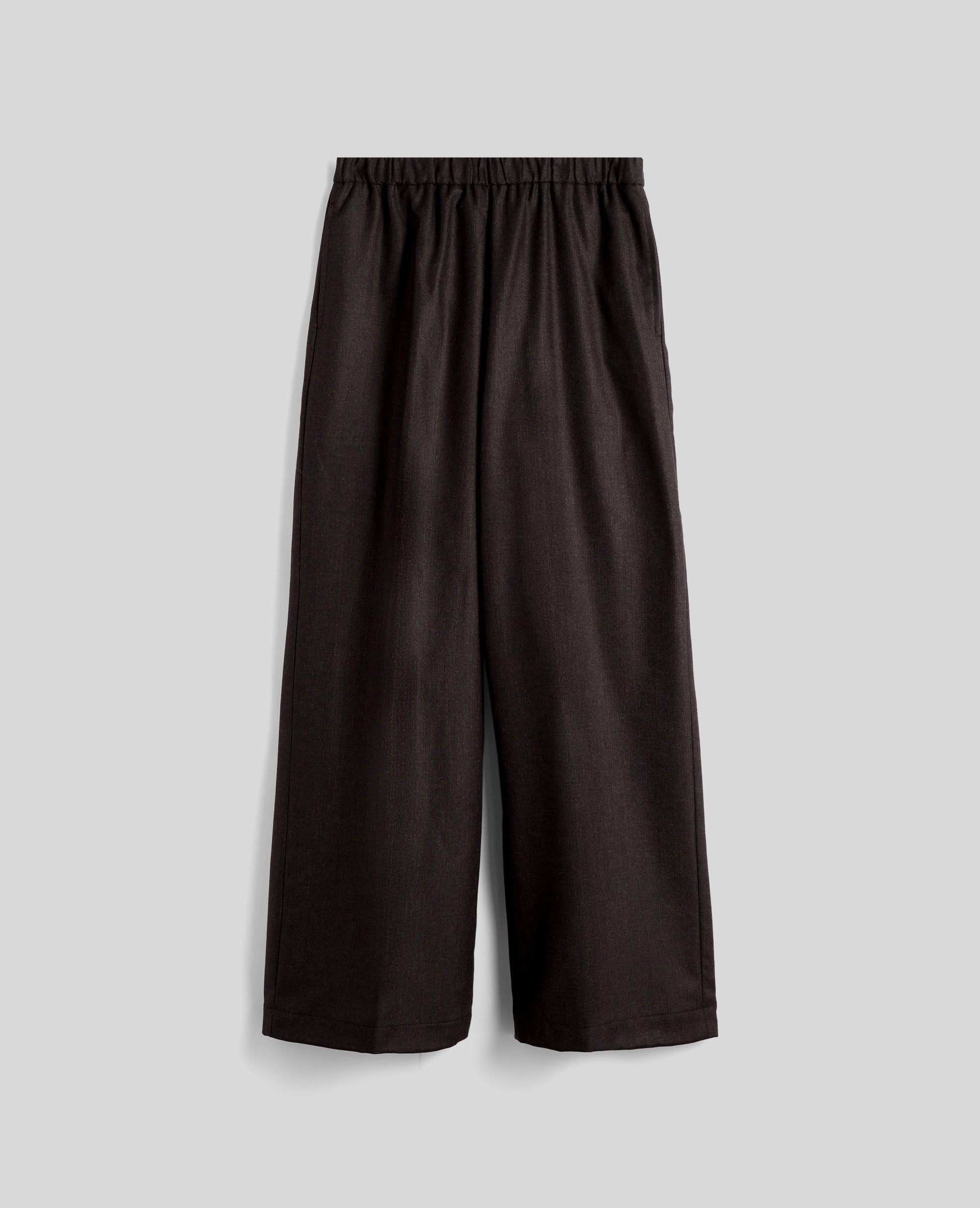 PANTALONE IN FLANELLA DI LANA CASHMERE-MARRONE-BROWN-MARR¢N-BRAUN-MARRON