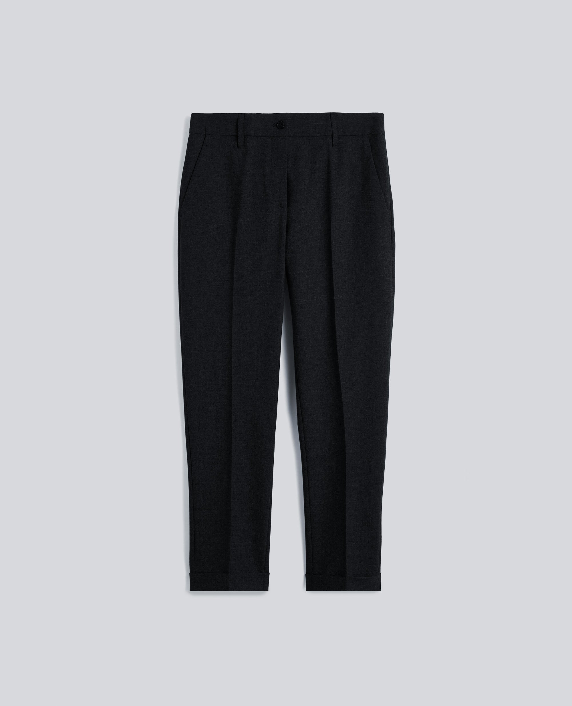 PANTALONE IN FLANELLA-ANTRACITE-CHARCOAL-ANTRACITA-ANTHRAZIT-ANTHRACITE