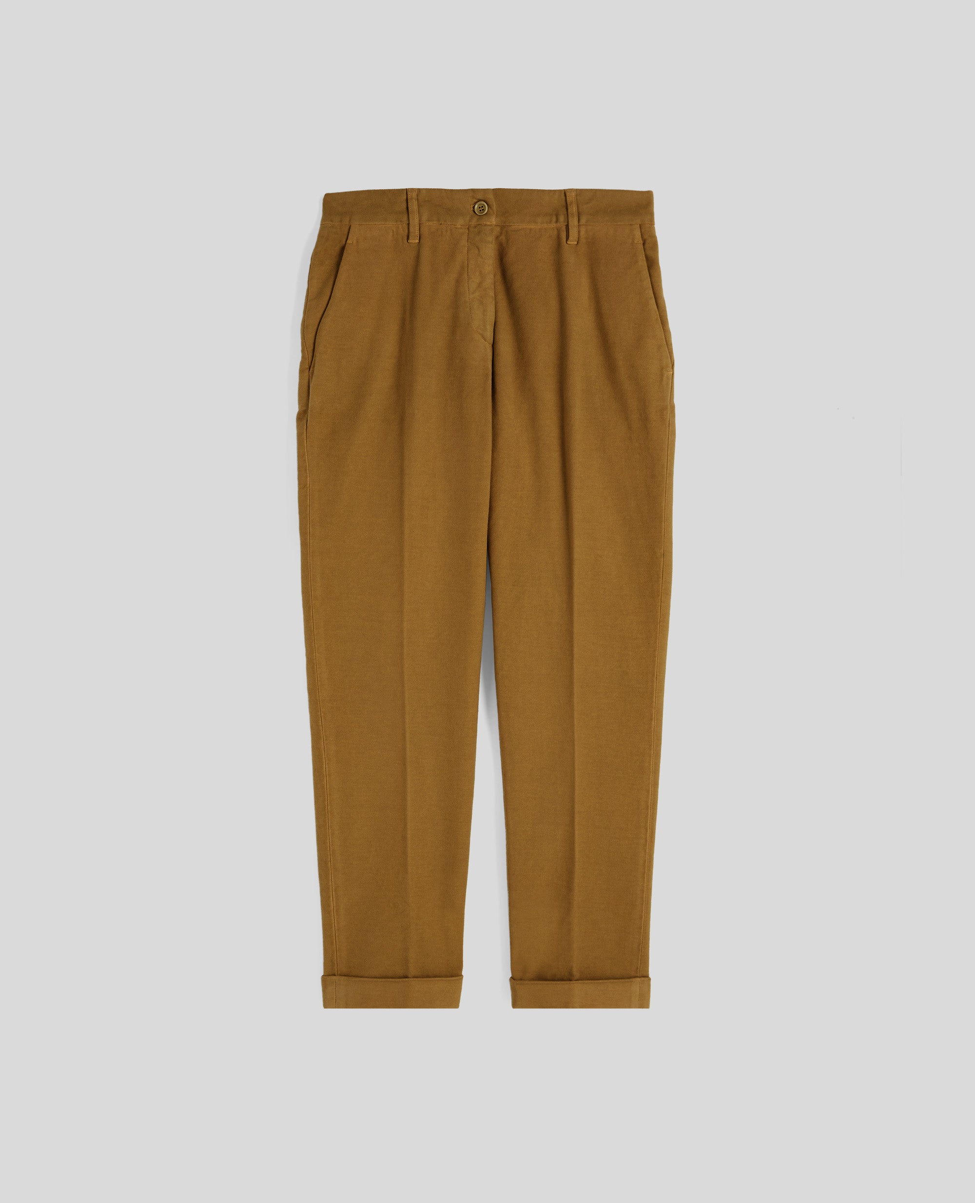 PANTALONE IN FUSTAGNO STRETCH-CANNELLA-CINNAMON-CANELA-ZIMT-CANNELLE