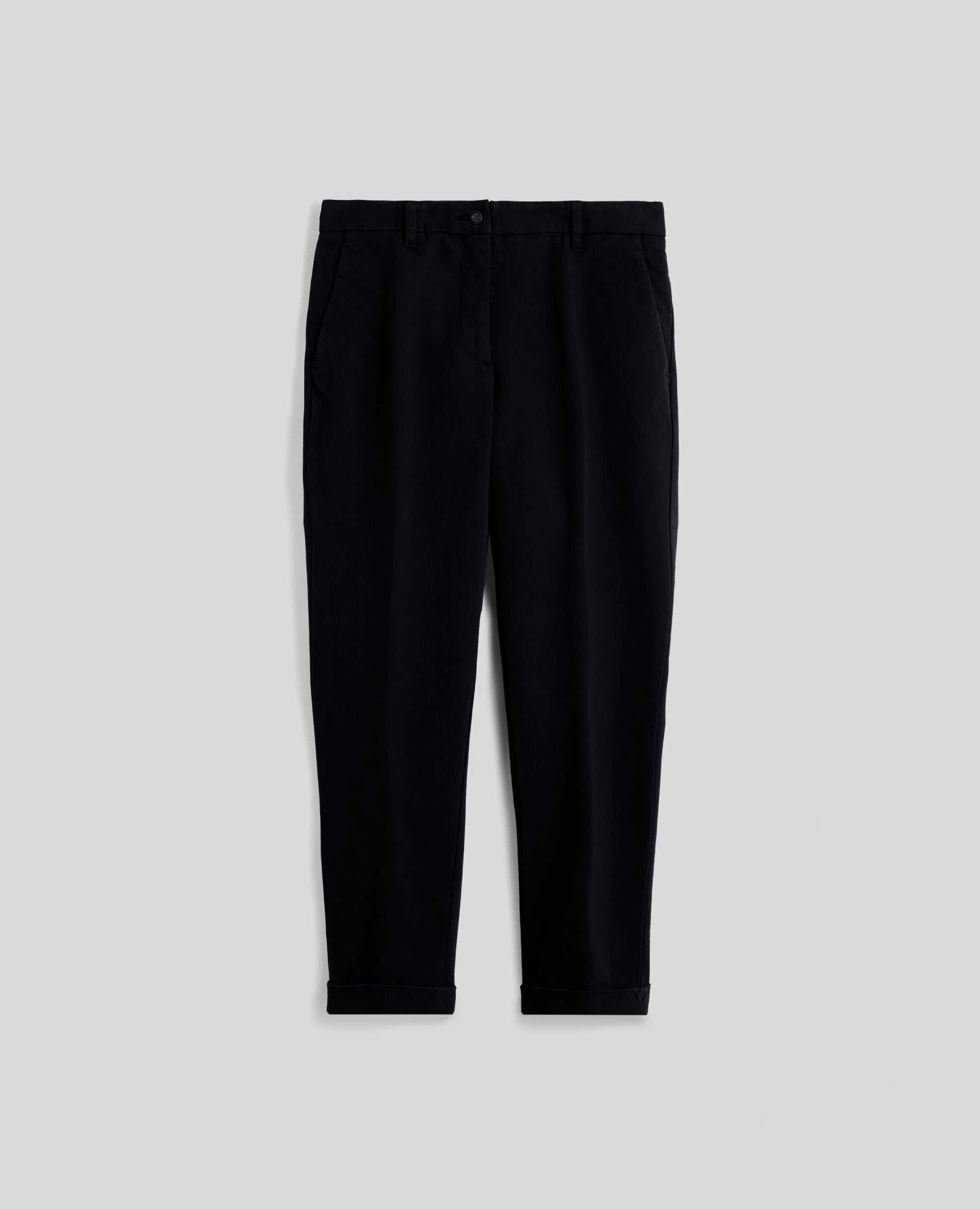 PANTALONE IN FUSTAGNO STRETCH-NERO-BLACK-NEGRO-SCHWARZ-NOIR