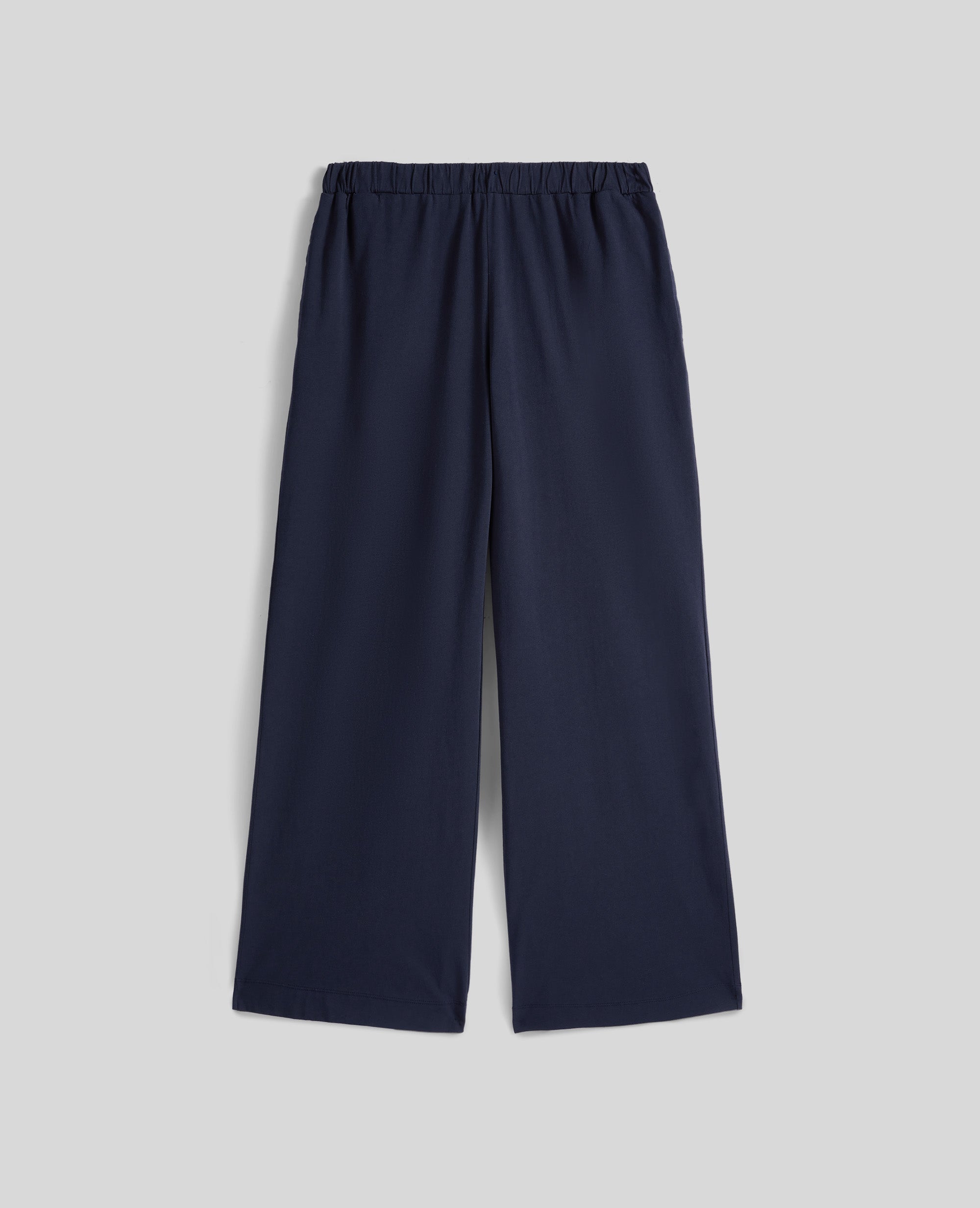 PANTALONE IN JERSEY DI COTONE-BLU-BLUE-AZUL-BLAU-BLEU