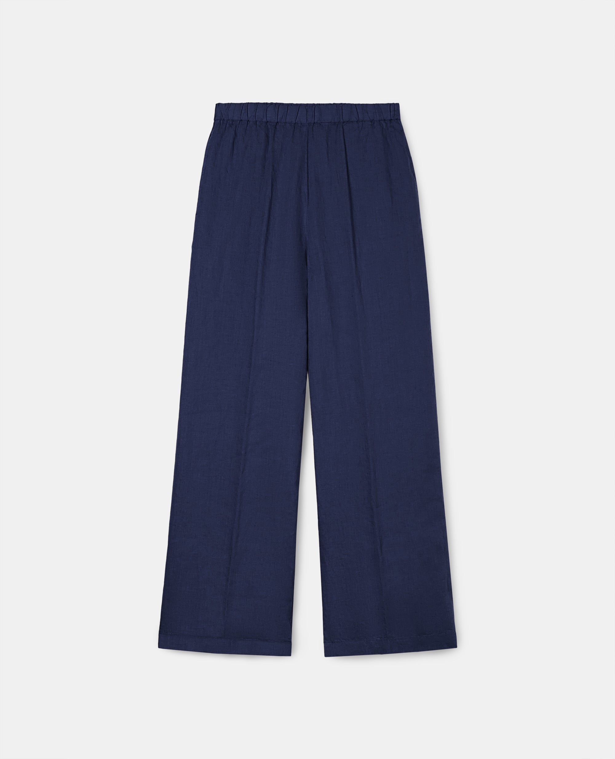 PANTALONE IN LINO-BLU-BLUE-AZUL-BLAU-BLEU