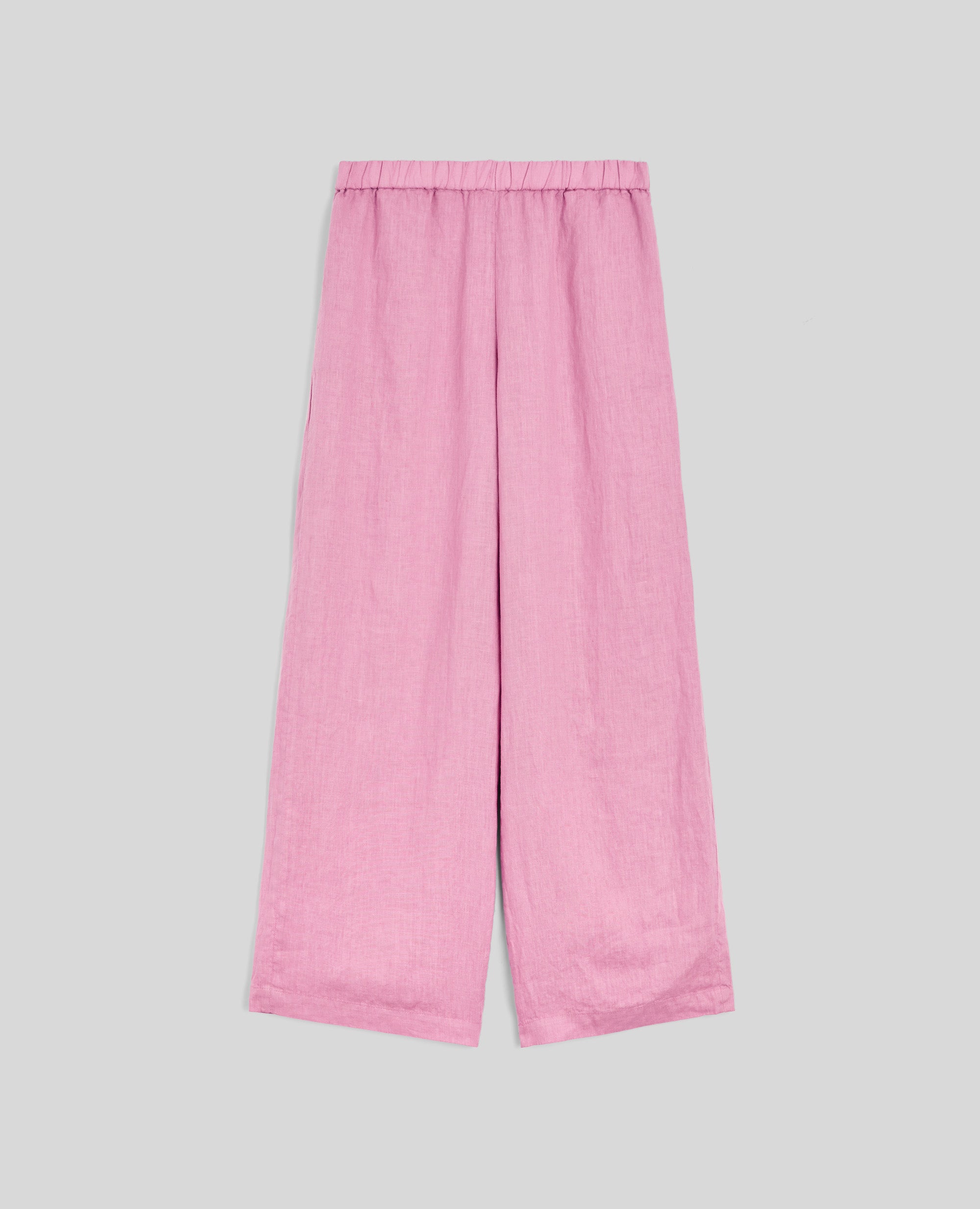 PANTALONE IN LINO-ROSA-PINK-ROSA-ROSA-ROSE