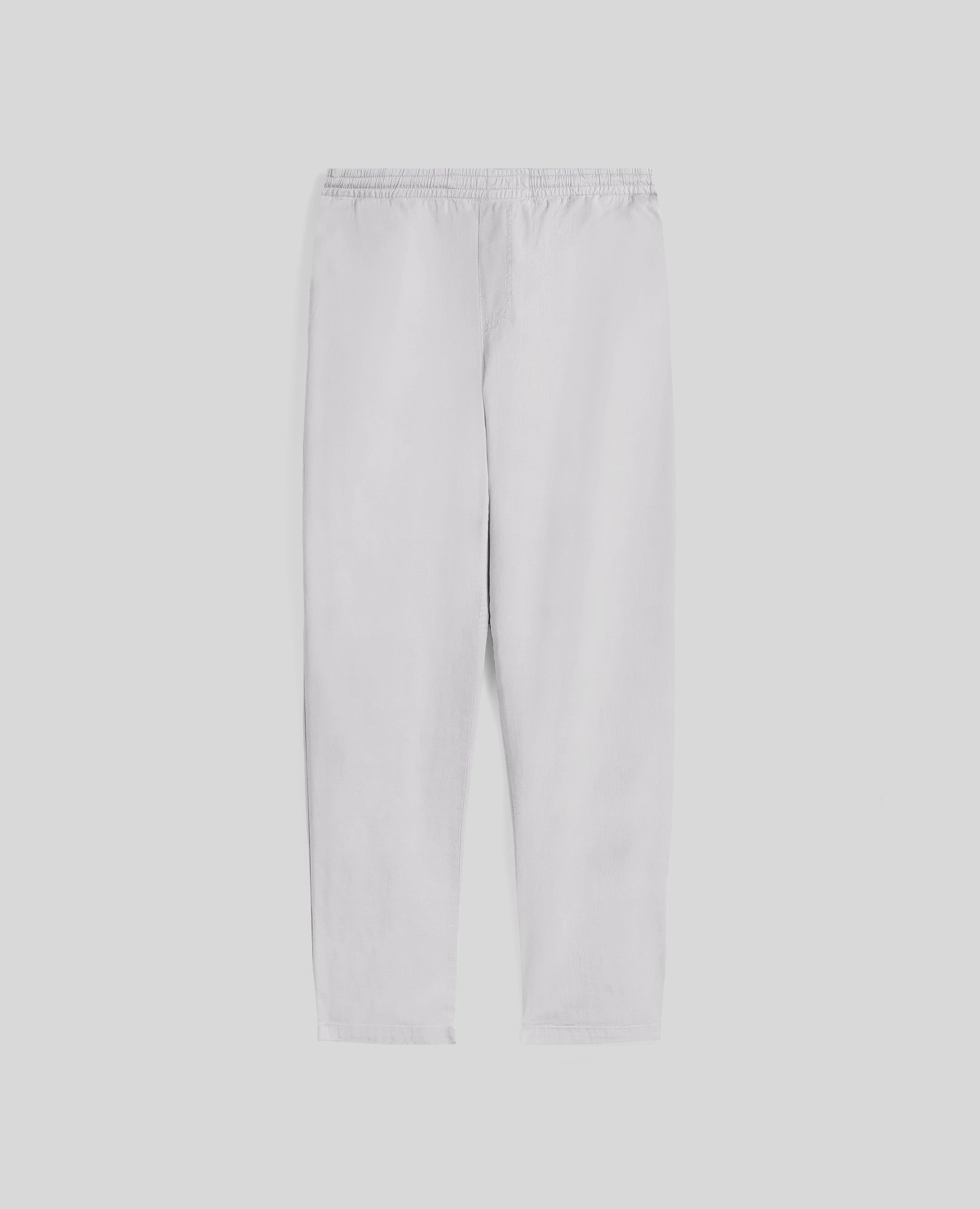 PANTALONE IN POPELINE DI COTONE-BIANCO-WHITE-BLANCO-WEISS-BLANC