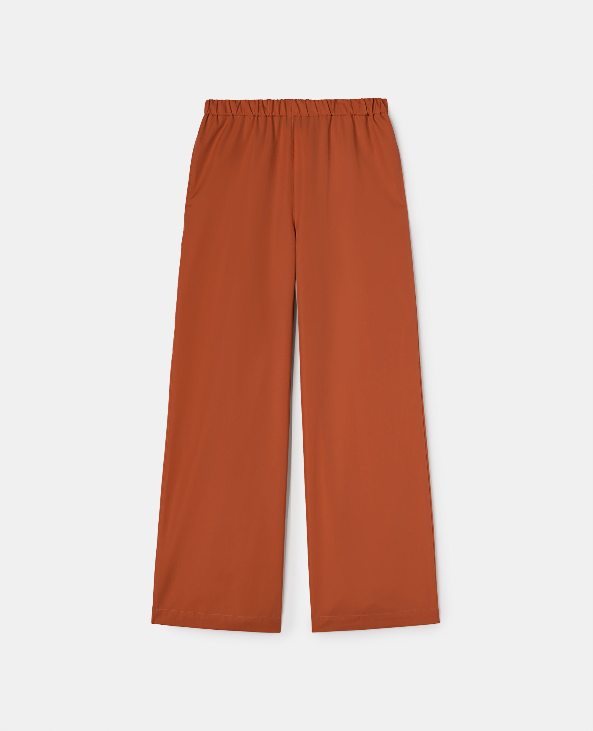 PANTALONE IN POPELINE DI COTONE-RUGGINE-RUST ORANGE-AXIDO-ROSTORANGE-ROUILLE