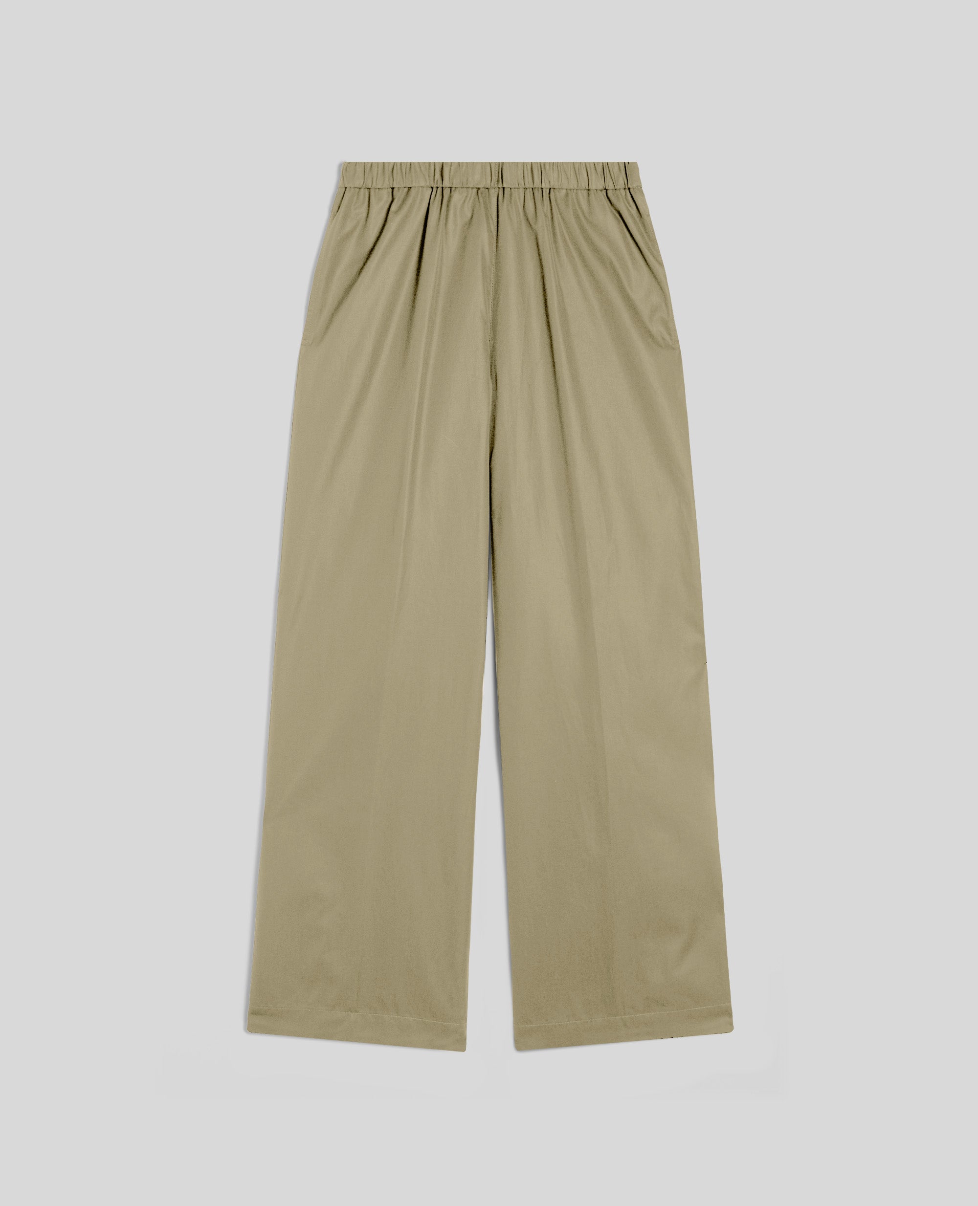 PANTALONE IN POPELINE DI COTONE-SABBIA-SAND-ARENA-SAND-SABLE