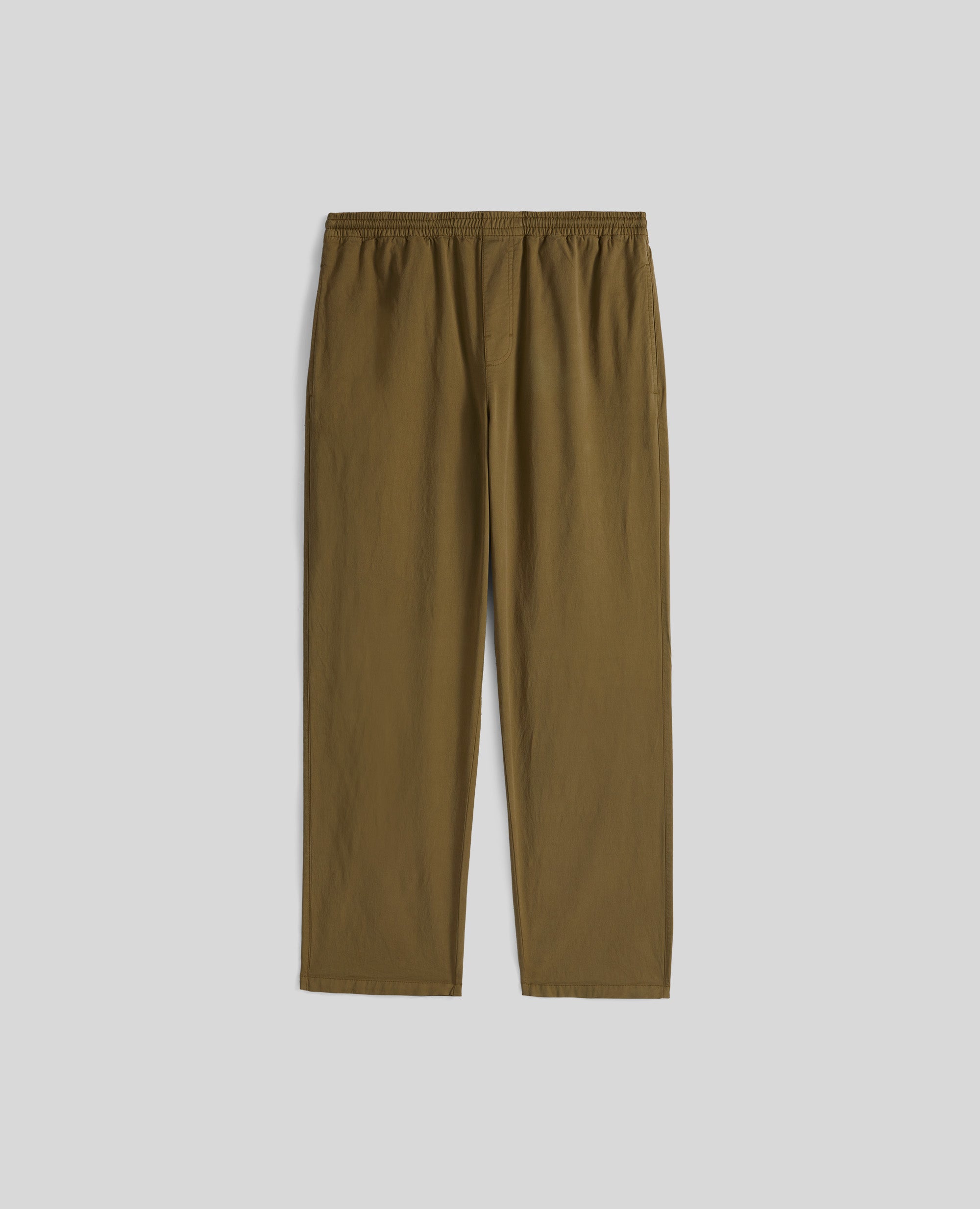 PANTALONE IN TWILL DI COTONE E LYOCELL-TABACCO-TOBACCO-TABACO-TABAK-TABAC