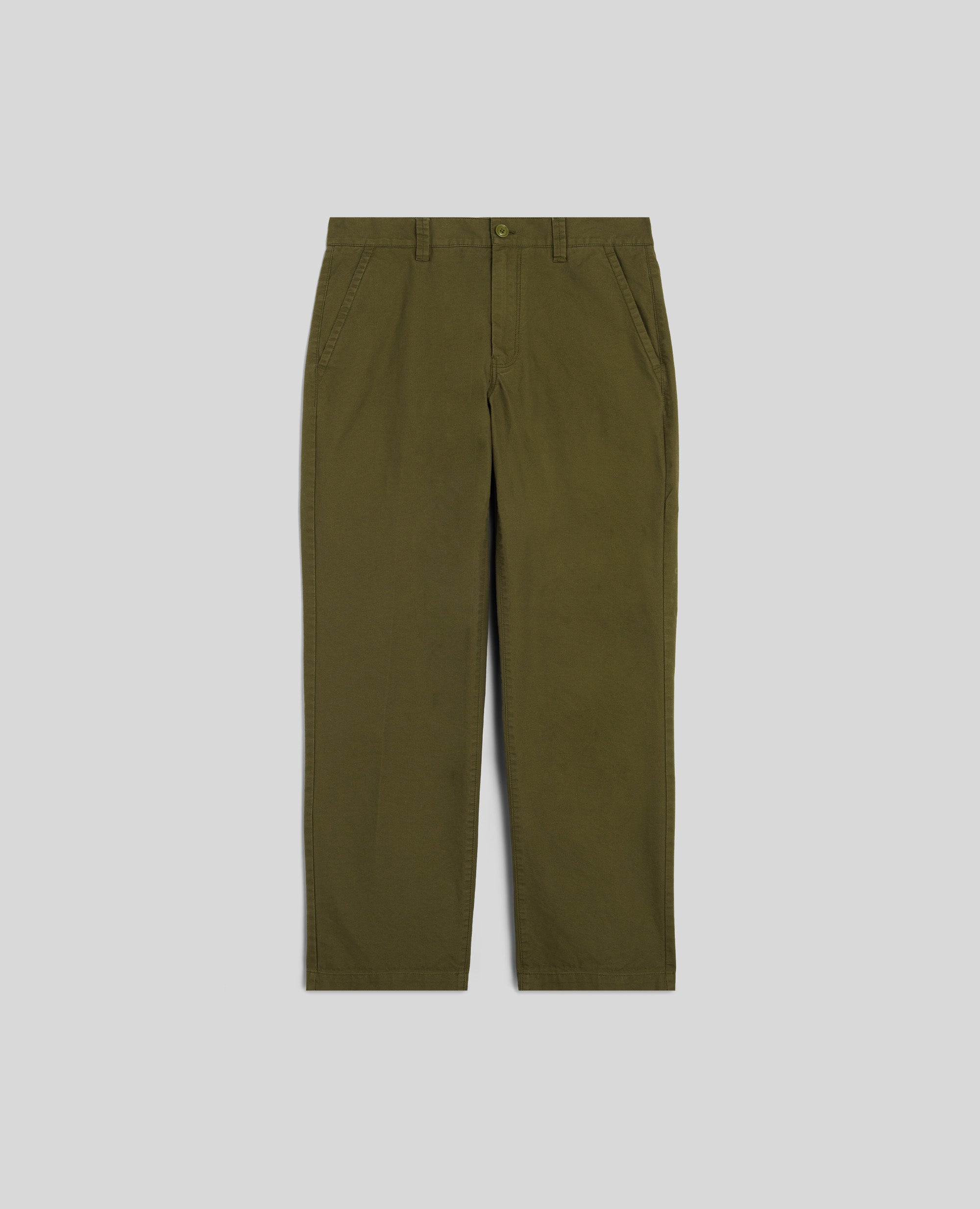 PANTALONE LAB IN TELA RUSTICA DI COTONE E LINO-MILITARE-MILITARY-MILITAR-MILITAR-MILITAIRE