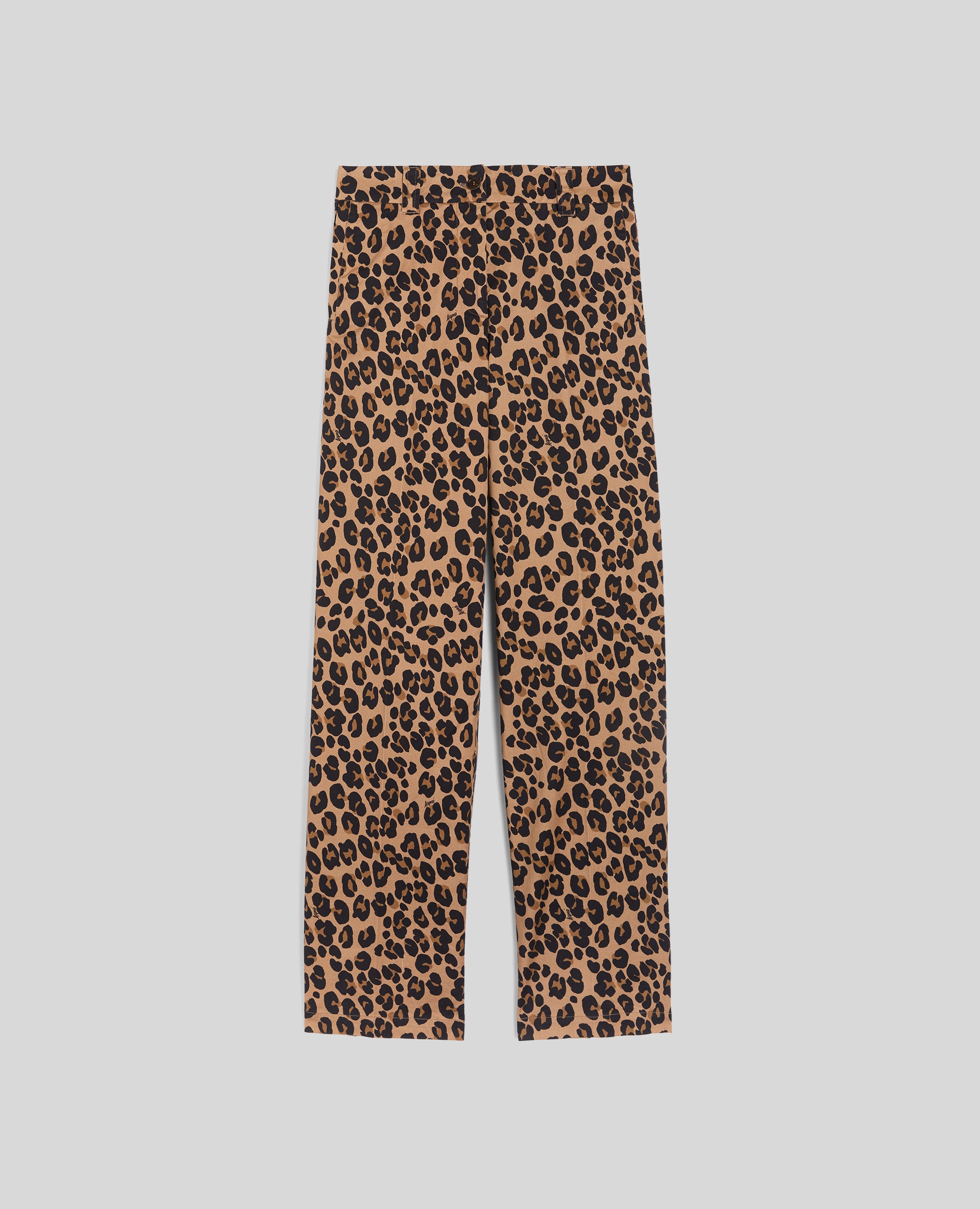 PANTALONE IN COTONE CON STAMPA LEOPARDO-MACULATO-MACULATO-MACULATO-MACULATO-MACULATO