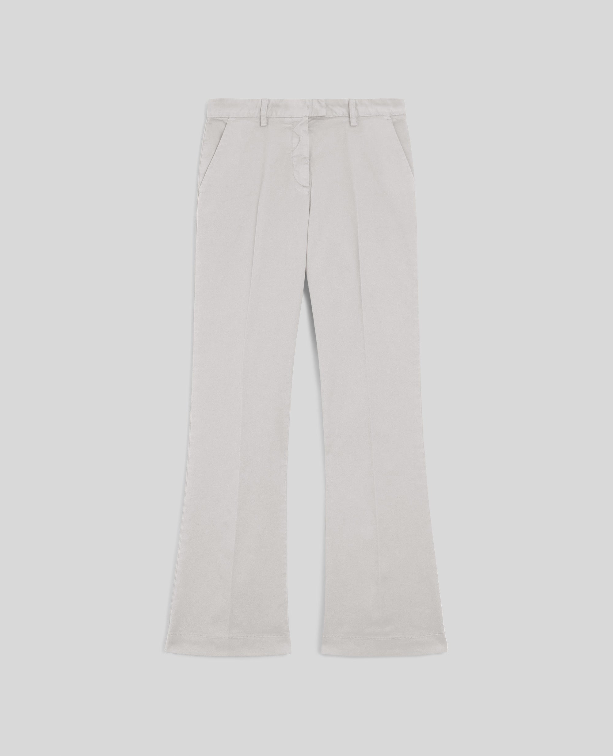 PANTALONE SLIM IN GABARDINA DI COTONE-GHIACCIO-ICE-HIELO-EIS-GLACE