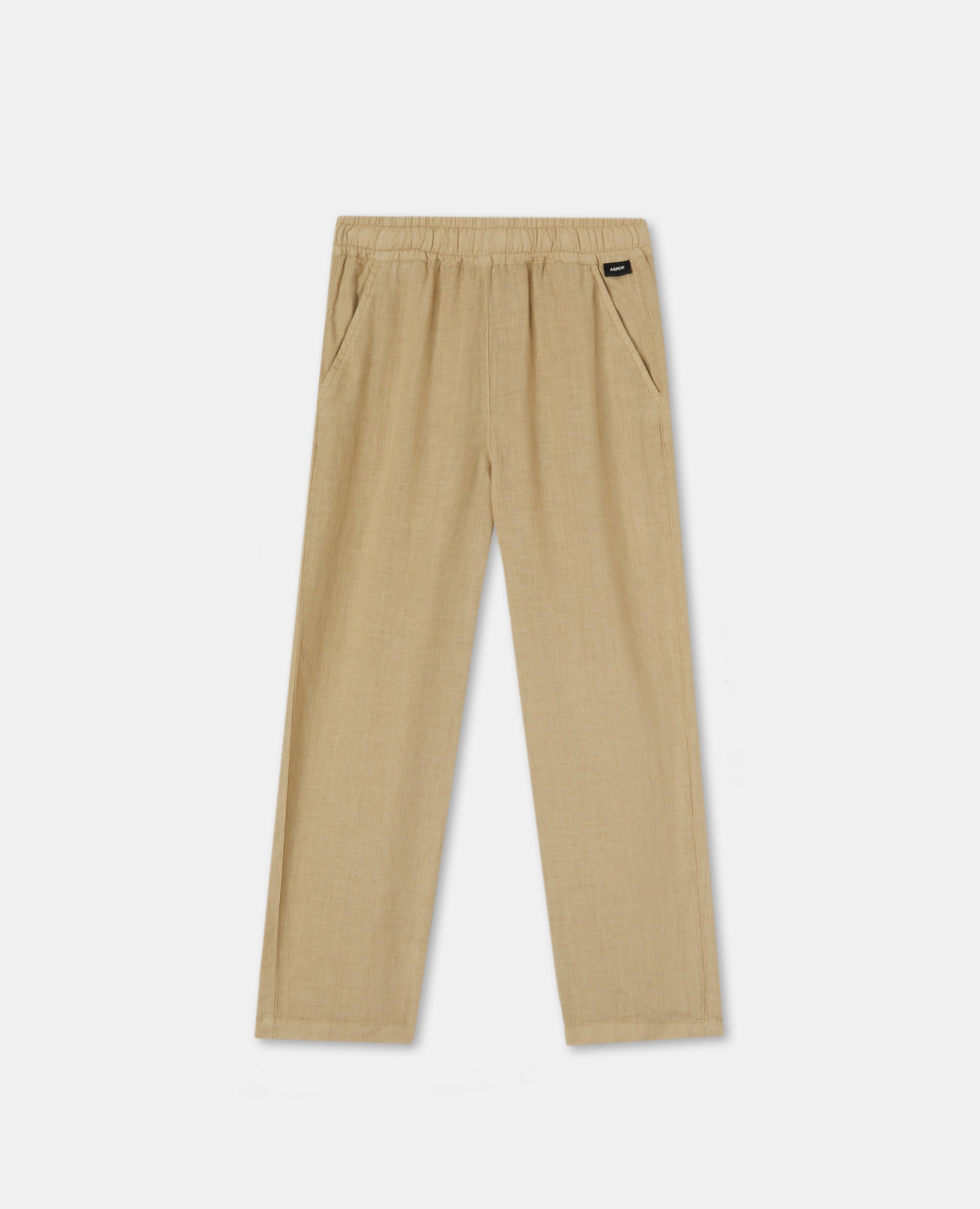 PANTALONE UNISEX IN LINO-BEIGE-BEIGE-BEIS-BEIGE-BEIGE