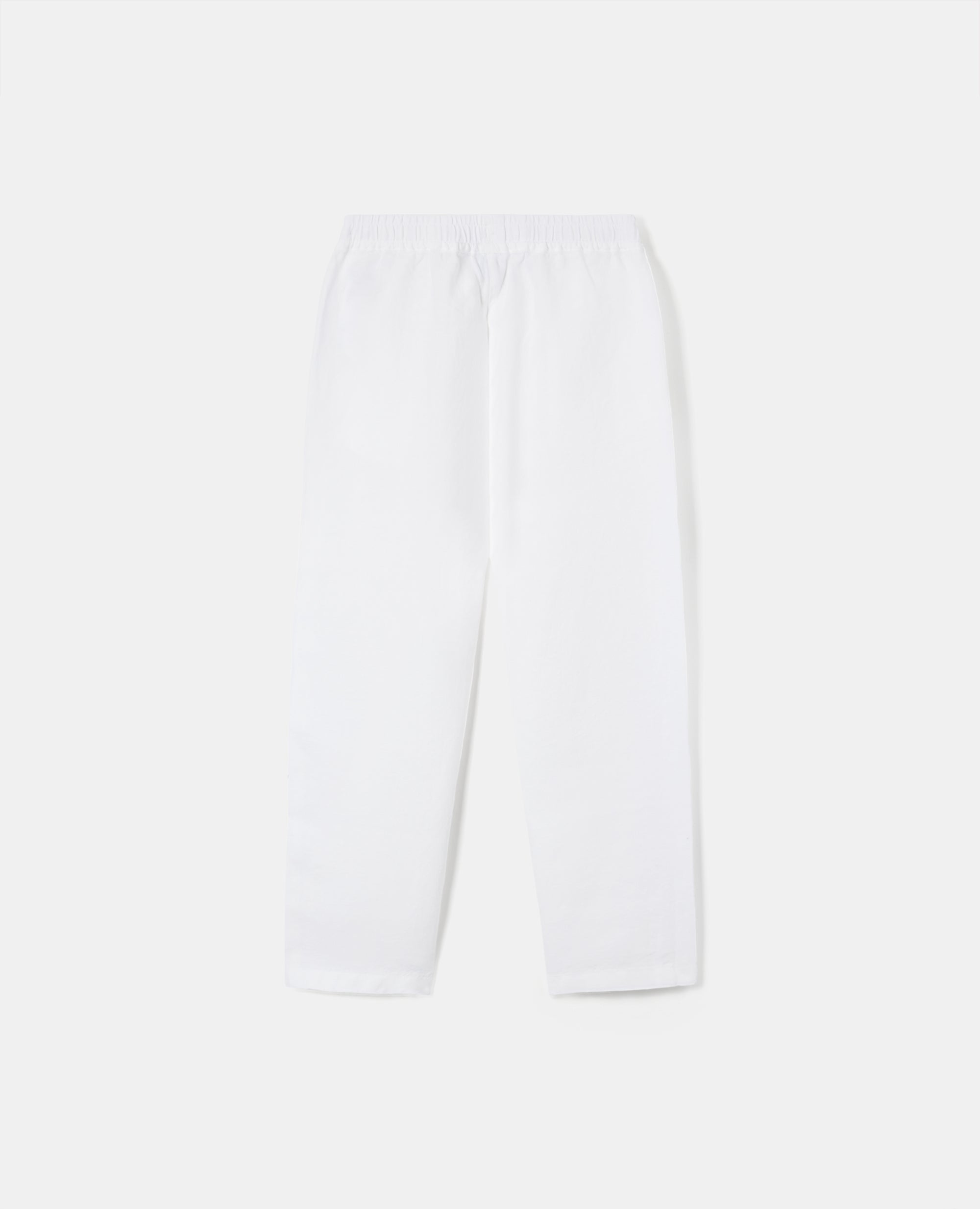 PANTALONE UNISEX IN LINO-BIANCO-WHITE-BLANCO-WEISS-BLANC