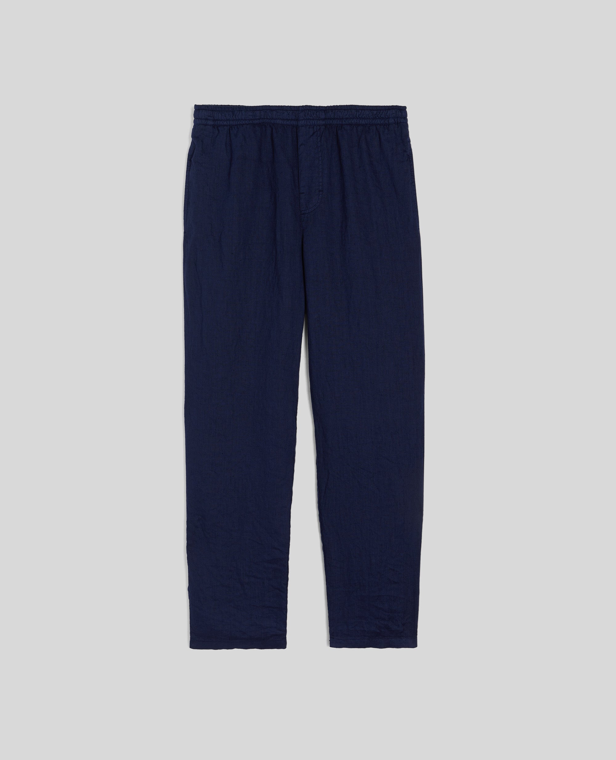 PANTALONE VENTURA IN COTONE LYOCELL-BLU-BLUE-AZUL-BLAU-BLEU