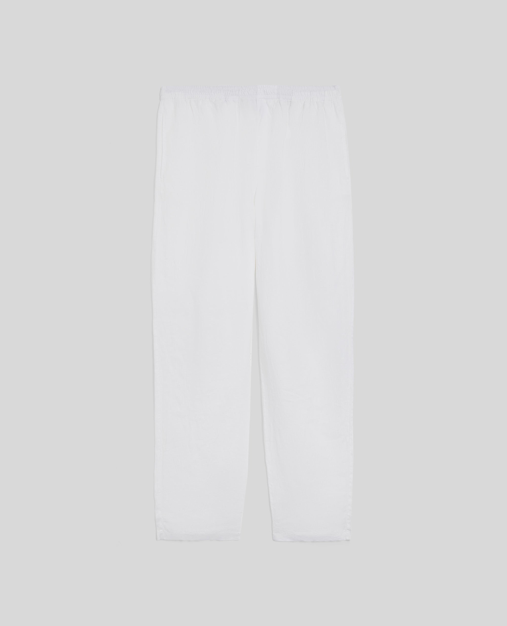 PANTALONE VENTURA IN LINO-BIANCO-WHITE-BLANCO-WEISS-BLANC