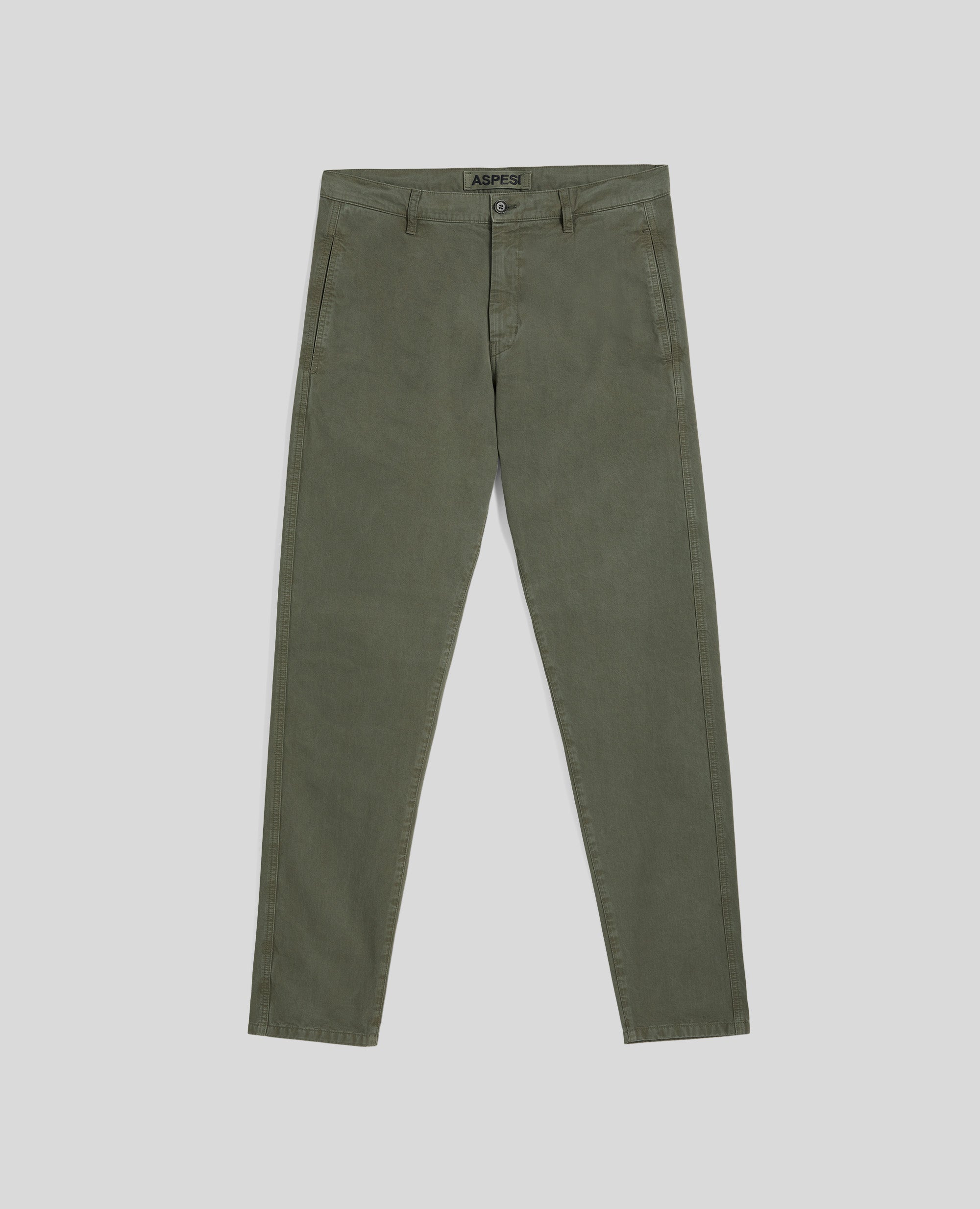 Pantaloni Funzionale in cotone tinto in capo-MILITARE-MILITARY-MILITAR-MILITAR-MILITAIRE