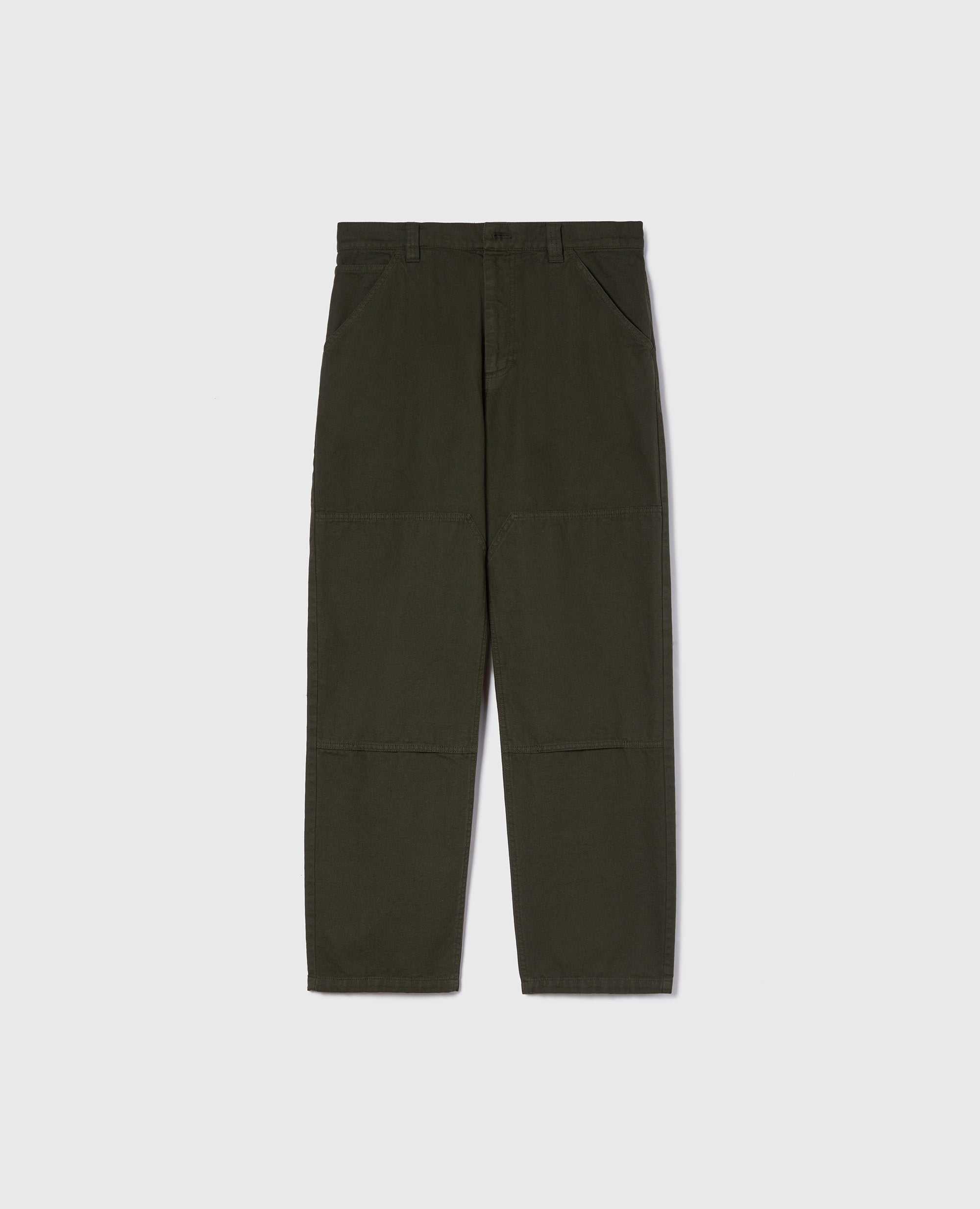 PANTALONI IN TELA TINTI IN CAPO-MILITARE-MILITARY-MILITAR-MILITAR-MILITAIRE