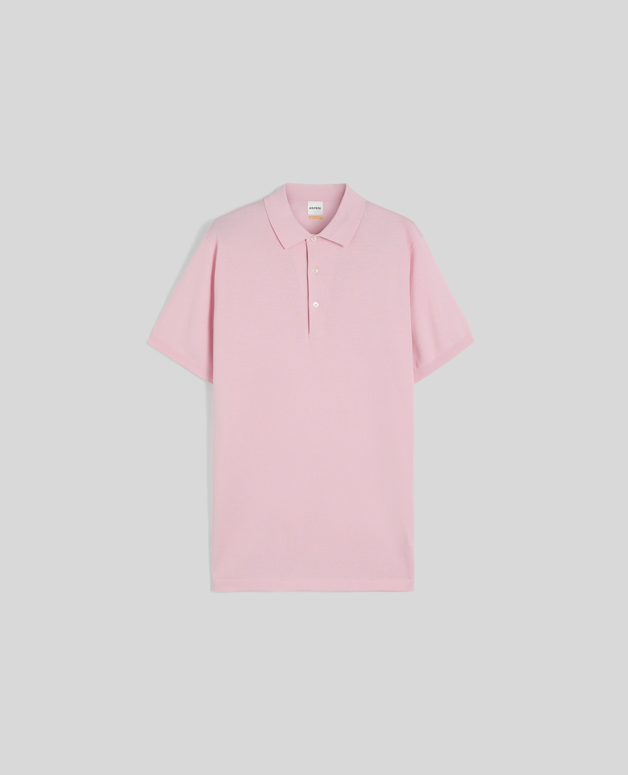 POLO IN COTONE CON BOTTONI IN MADREPERLA-ROSA-PINK-ROSA-ROSA-ROSE