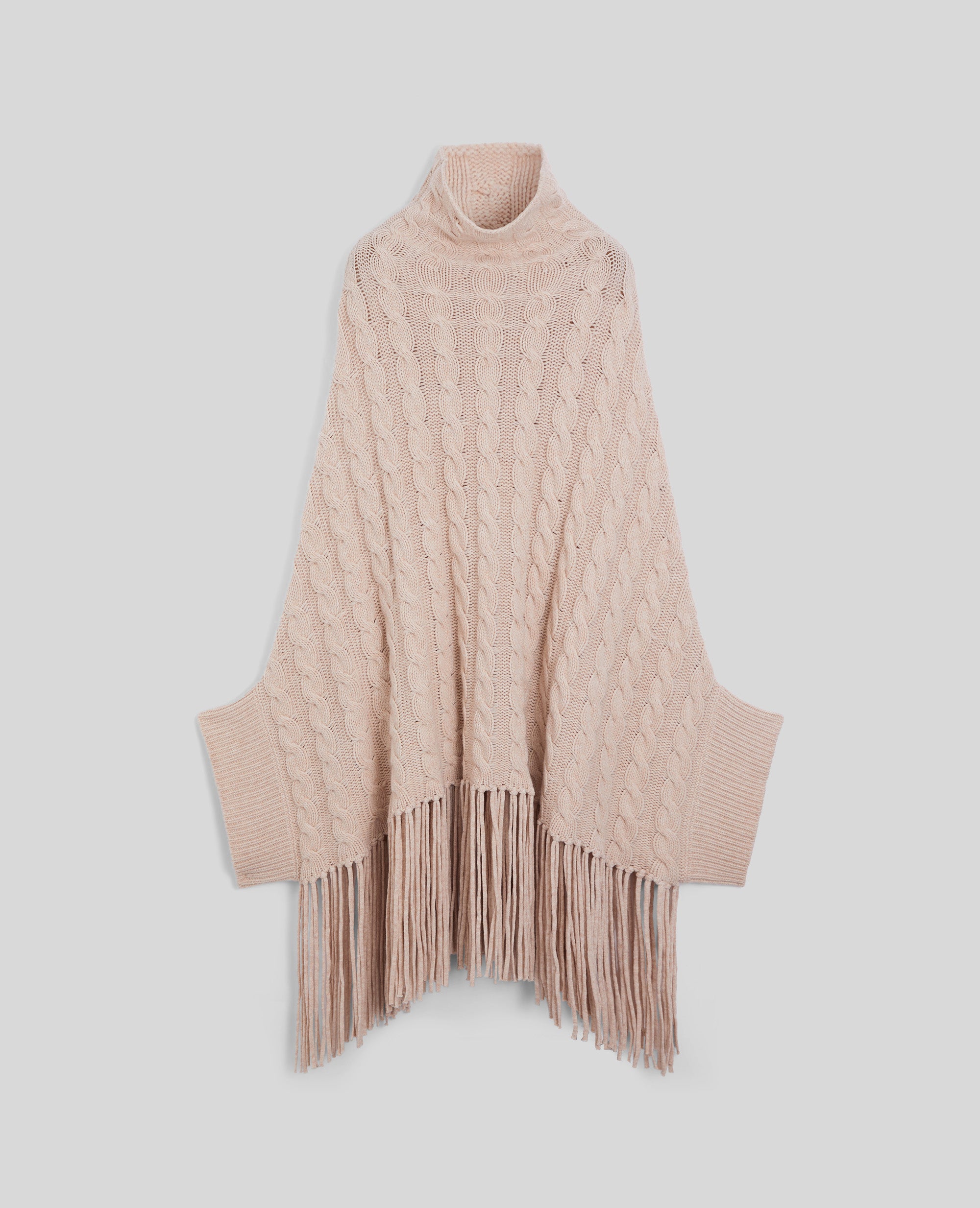 PONCHO IN LANA SUPER GEELONG-NATURALE-NATURAL-NATURAL-NATURLICH-NATUREL