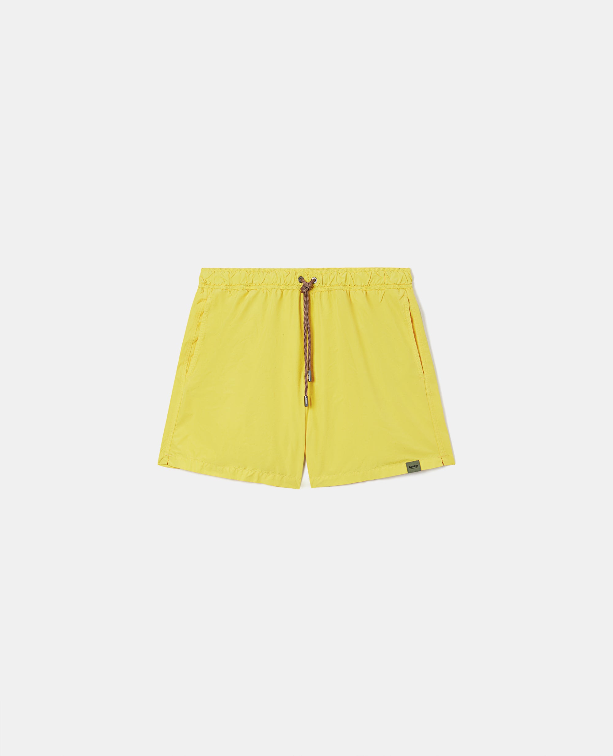 Shorts mare uomo tinta unita-GIALLO-YELLOW-AMARILLO-GELB-JAUNE