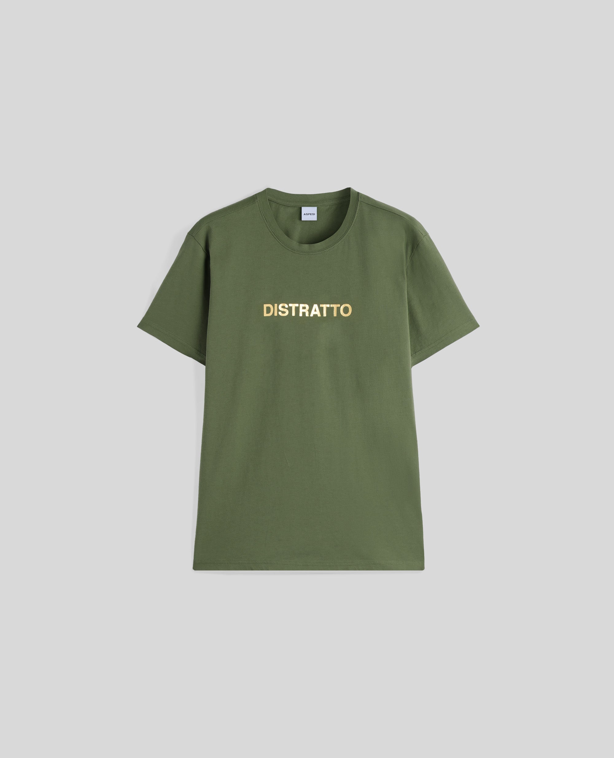 T-SHIRT DISTRATTO IN JERSEY-VERDE-GREEN-VERDE-GRUN-VERT