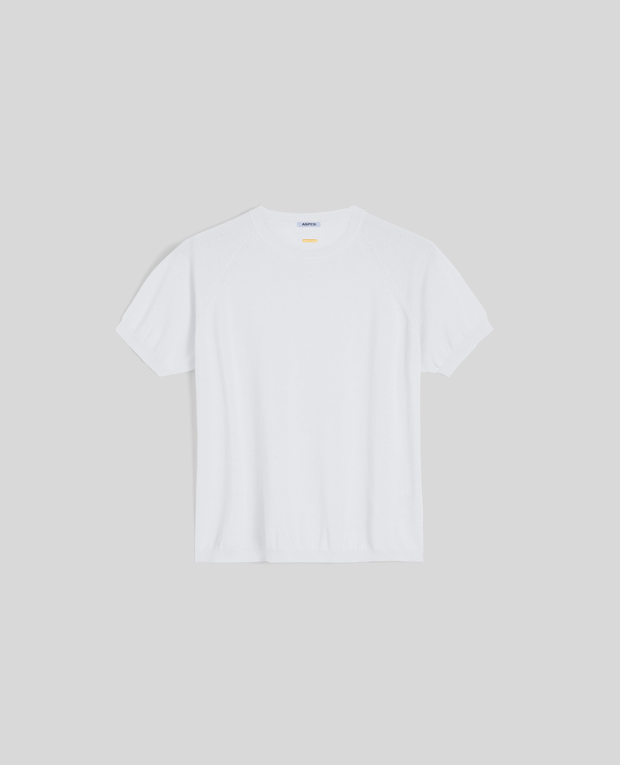 T-SHIRT GIROCOLLO IN COTONE-BIANCO-WHITE-BLANCO-WEISS-BLANC