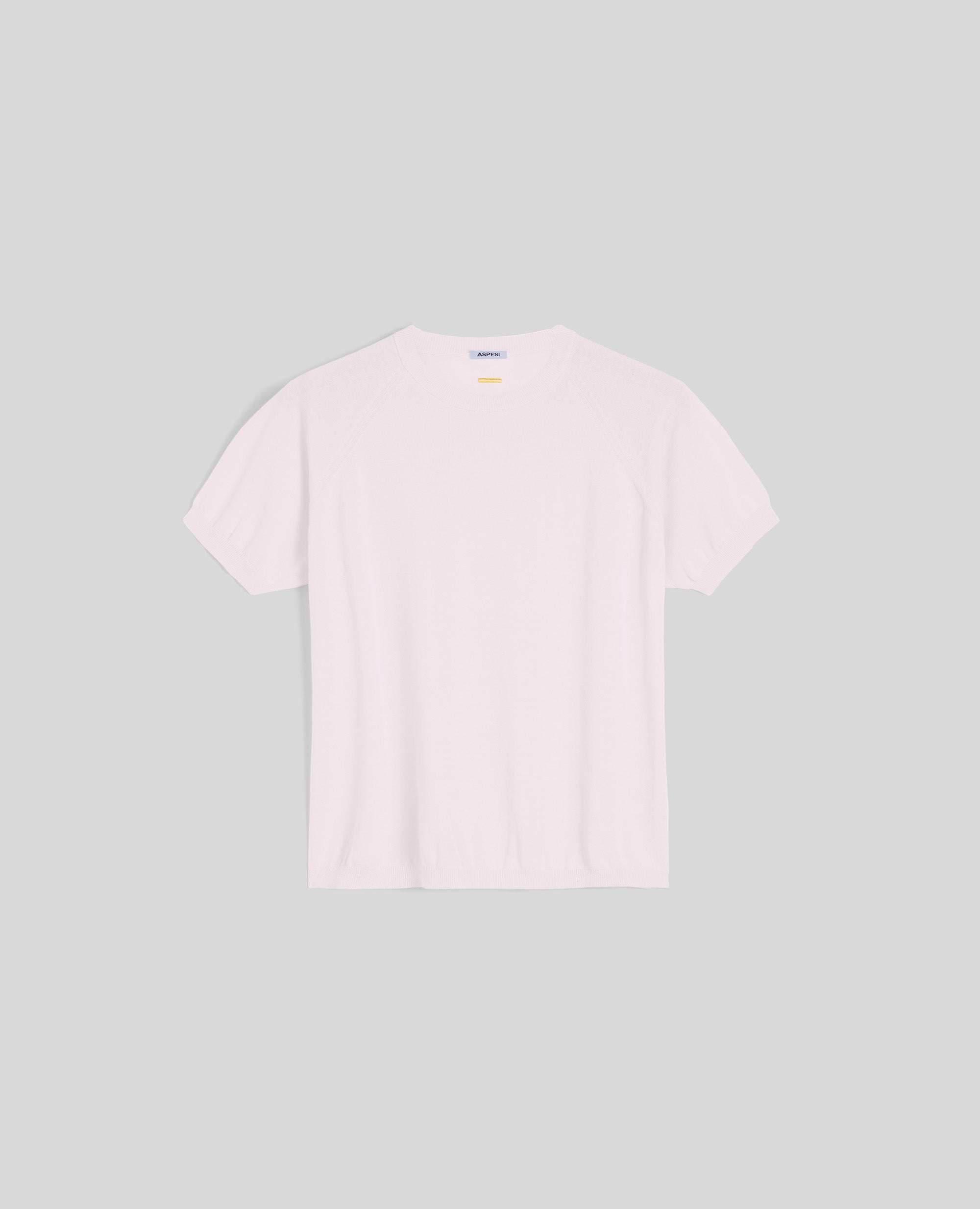 T-SHIRT GIROCOLLO IN COTONE-ROSA-PINK-ROSA-ROSA-ROSE