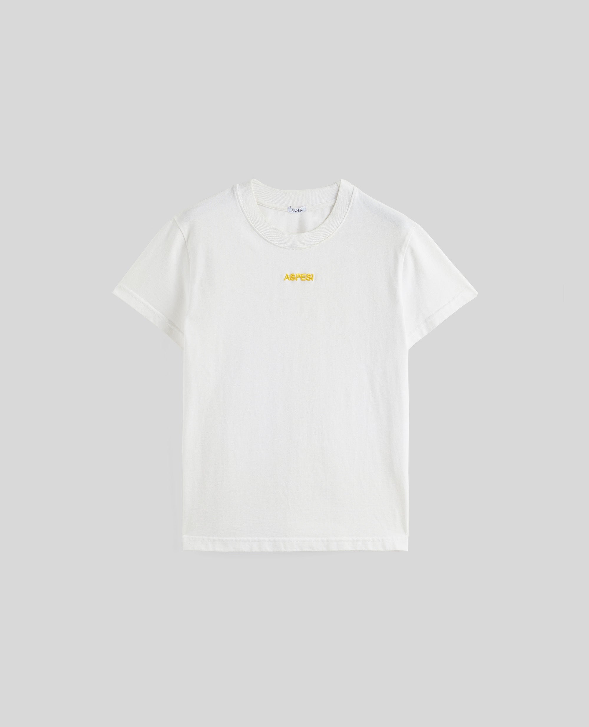 T-SHIRT IN COTONE ORGANICO CON LOGO-BIANCO-WHITE-BLANCO-WEISS-BLANC