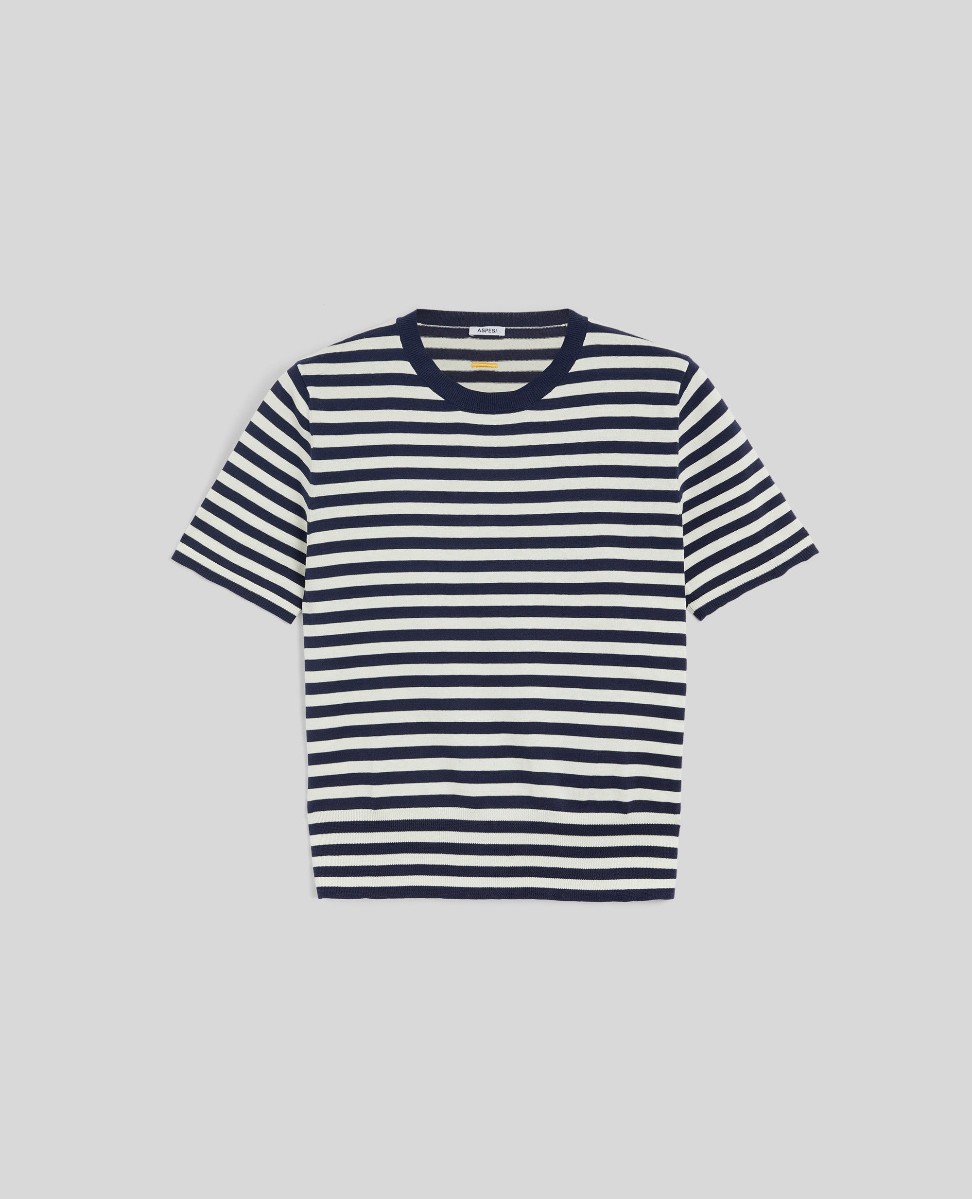 T-SHIRT IN MISTO COTONE, SETA E LINO-RIGA NAVY-RIGA NAVY-RIGA NAVY-RIGA NAVY-RIGA NAVY